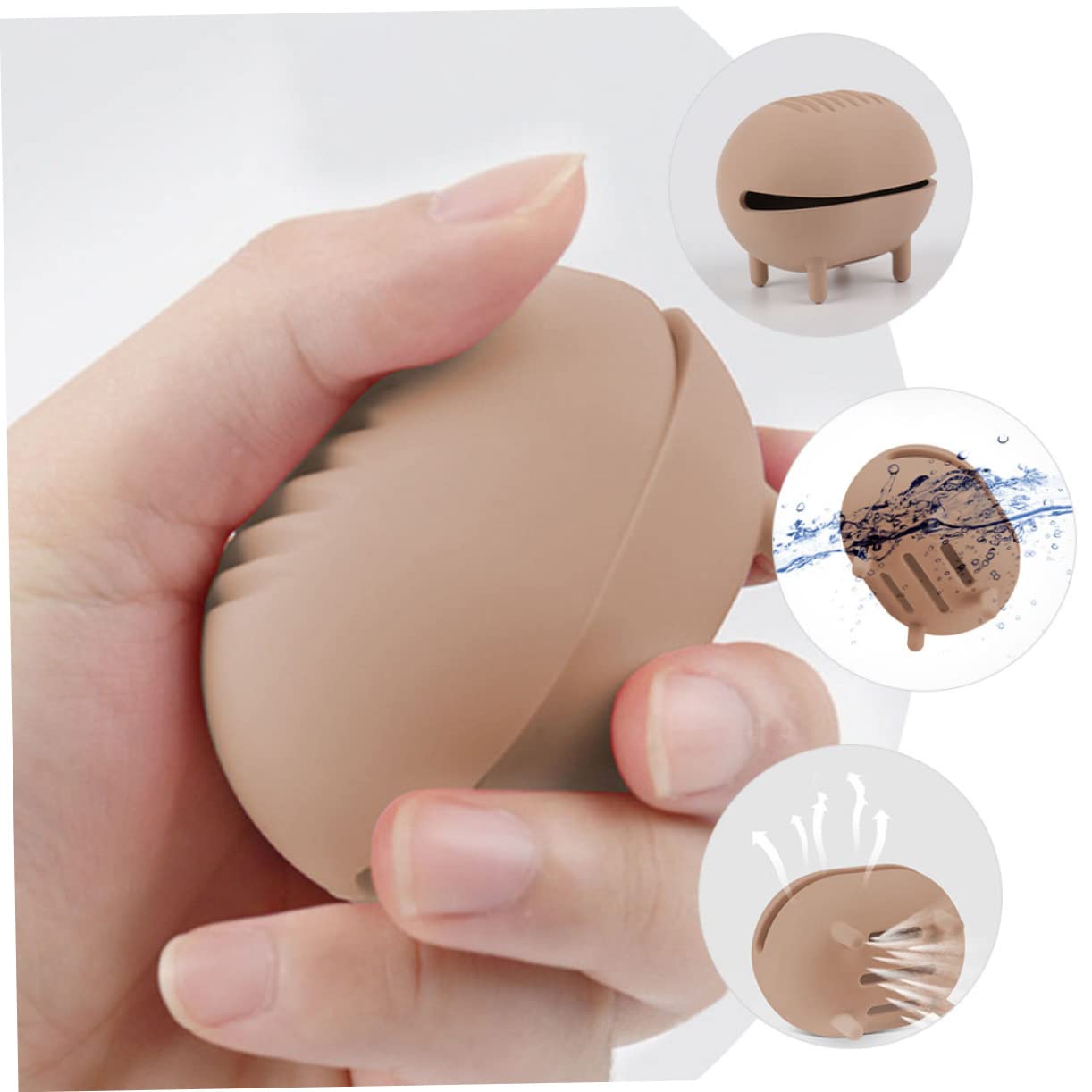 Cabilock Cute Makeup Organizer - Powder Puff Case, Makeup Sponge Holder & Ventilated Storage Box for Cosmetics | Perfect for Travel, Home Vanity & Professional Makeup Artists