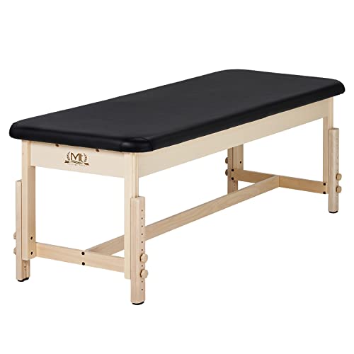 Professional Harvey Treatment Stationary Massage Table for Clinic, Spa & Acupuncture - Heavy Duty Black MT Massage Table (Model 23255) | Perfect for Physical Therapy, Chiropractic Care & Relaxation Treatments
