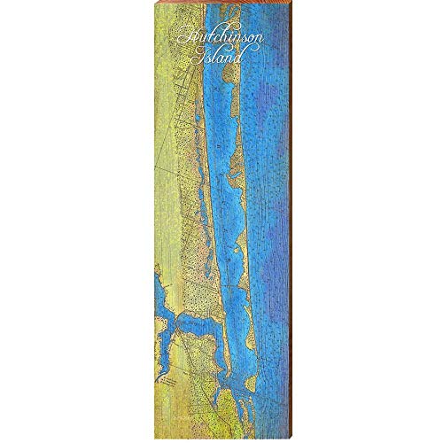 Mill Wood Art - Handcrafted Hutchinson Island Florida Map Wall Decor - Perfect for Coastal Home & Beach House Decor