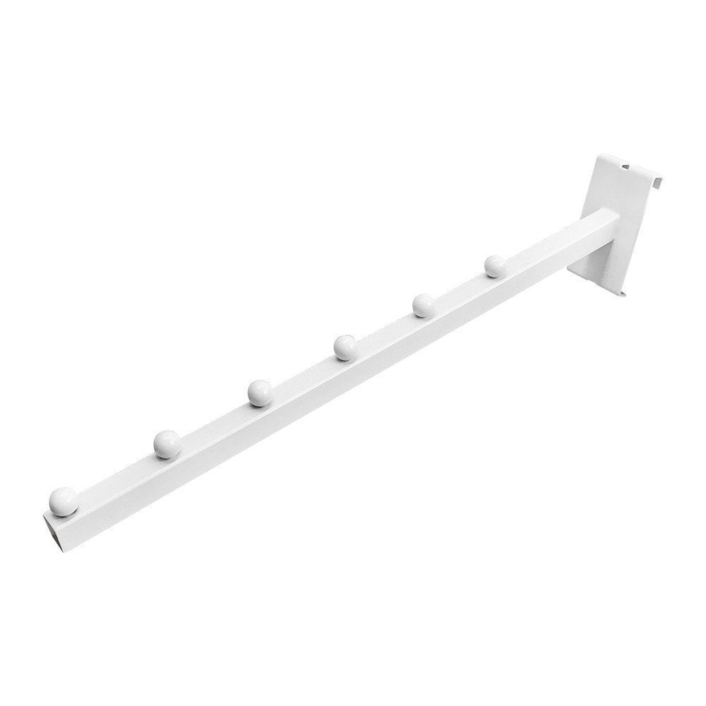 20-Piece White Gridwall Waterfall Ball Hook Hangers - 16.5