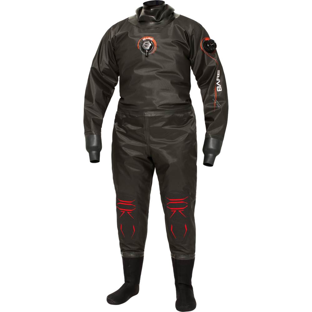 Bare Nex Gen Pro Men's Drysuit with Compression Resistant Soft Boots | Scuba Diving, Kayaking & Water Sports Gear for Cold Water Protection