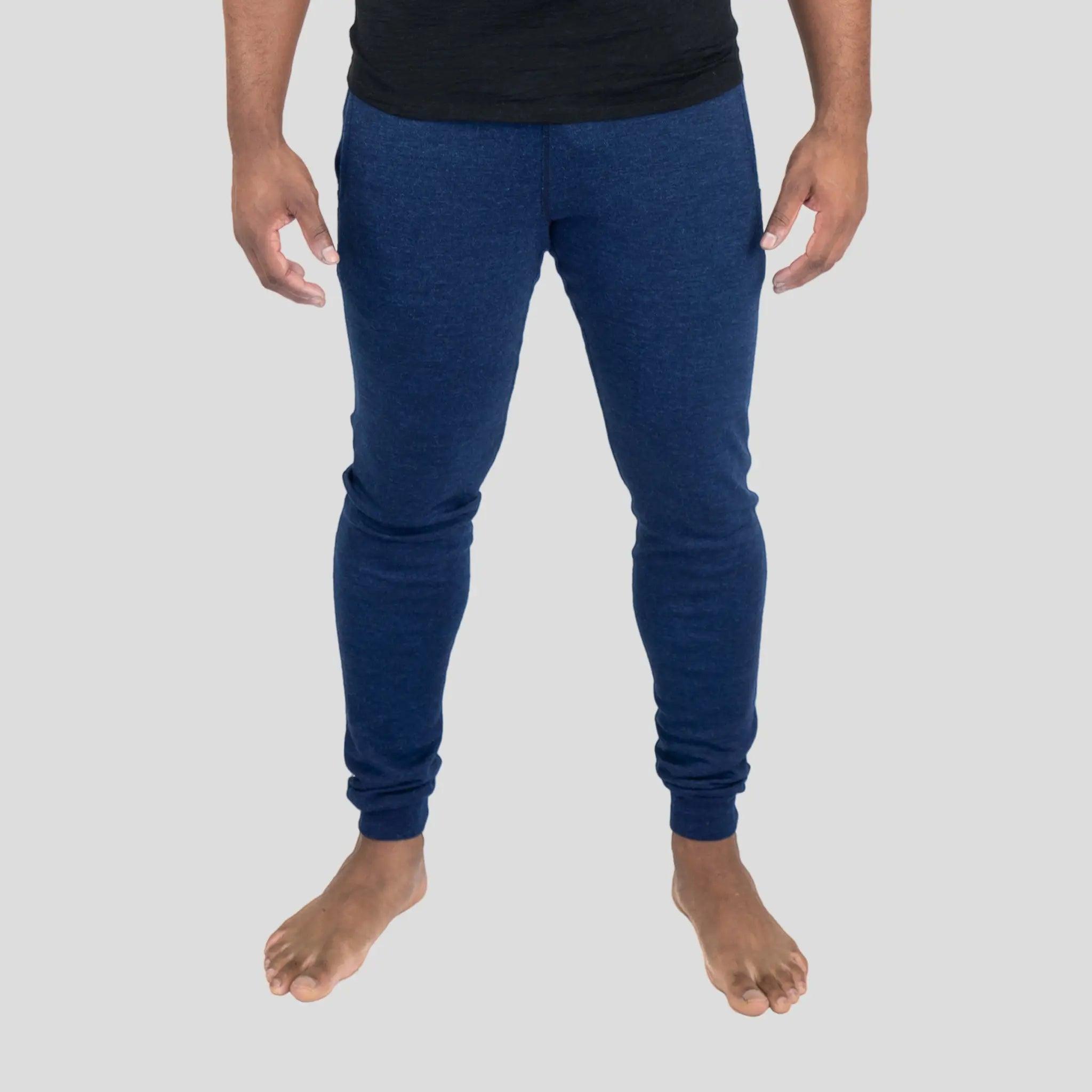 Men's Alpaca Wool Joggers - 300 GSM Lightweight Thermal Running Pants for Winter Outdoor Activities & Lounge Wear