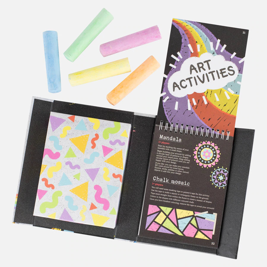 Chalk It Up Outdoor Games Set - Fun Sidewalk Chalk Games for Kids & Family - Perfect for Backyard, Park, and Playground Activities