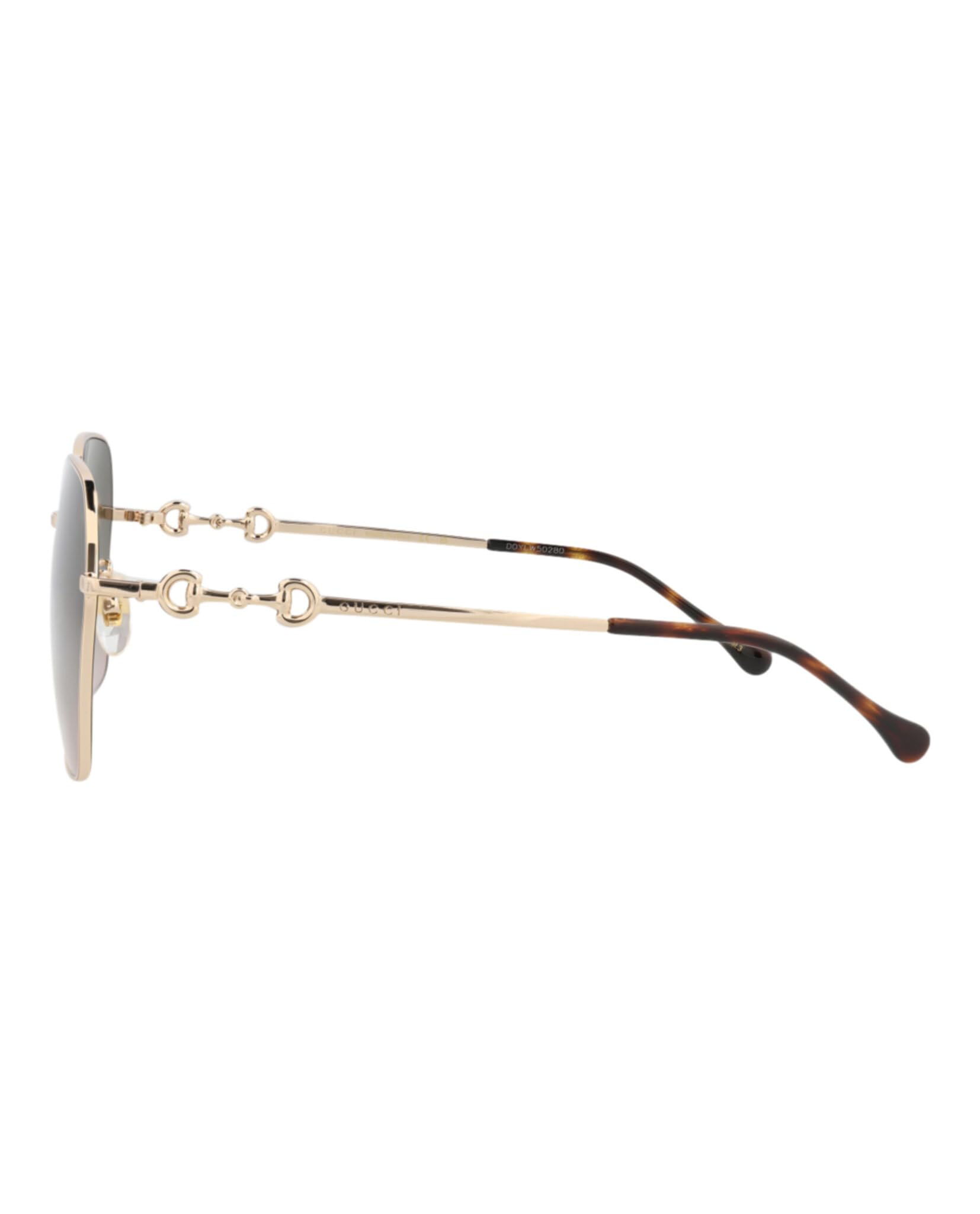 Gucci Square-Frame Metal Sunglasses for Women & Men - UV Protection Luxury Fashion Sunglasses for Outdoor, Driving & Vacation