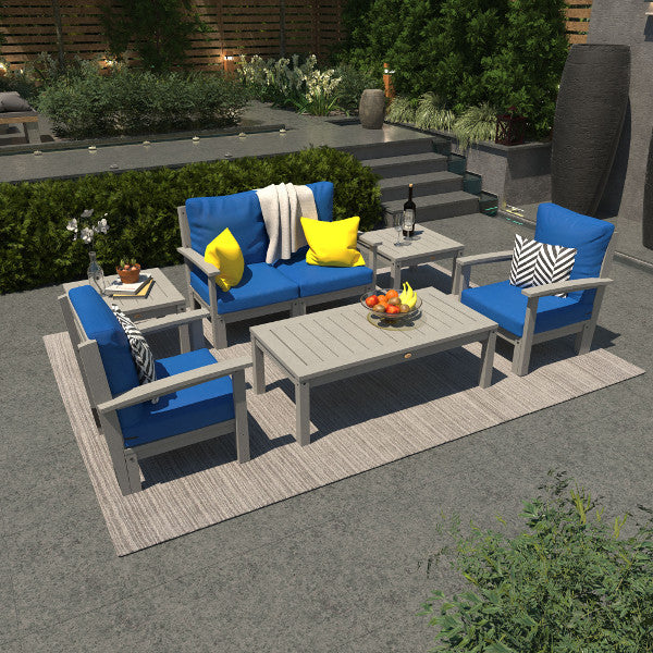 Custom Deep Seating Loveseat Set with 2 Chairs & Side Tables - Perfect for Living Room, Patio, or Outdoor Conversation Areas