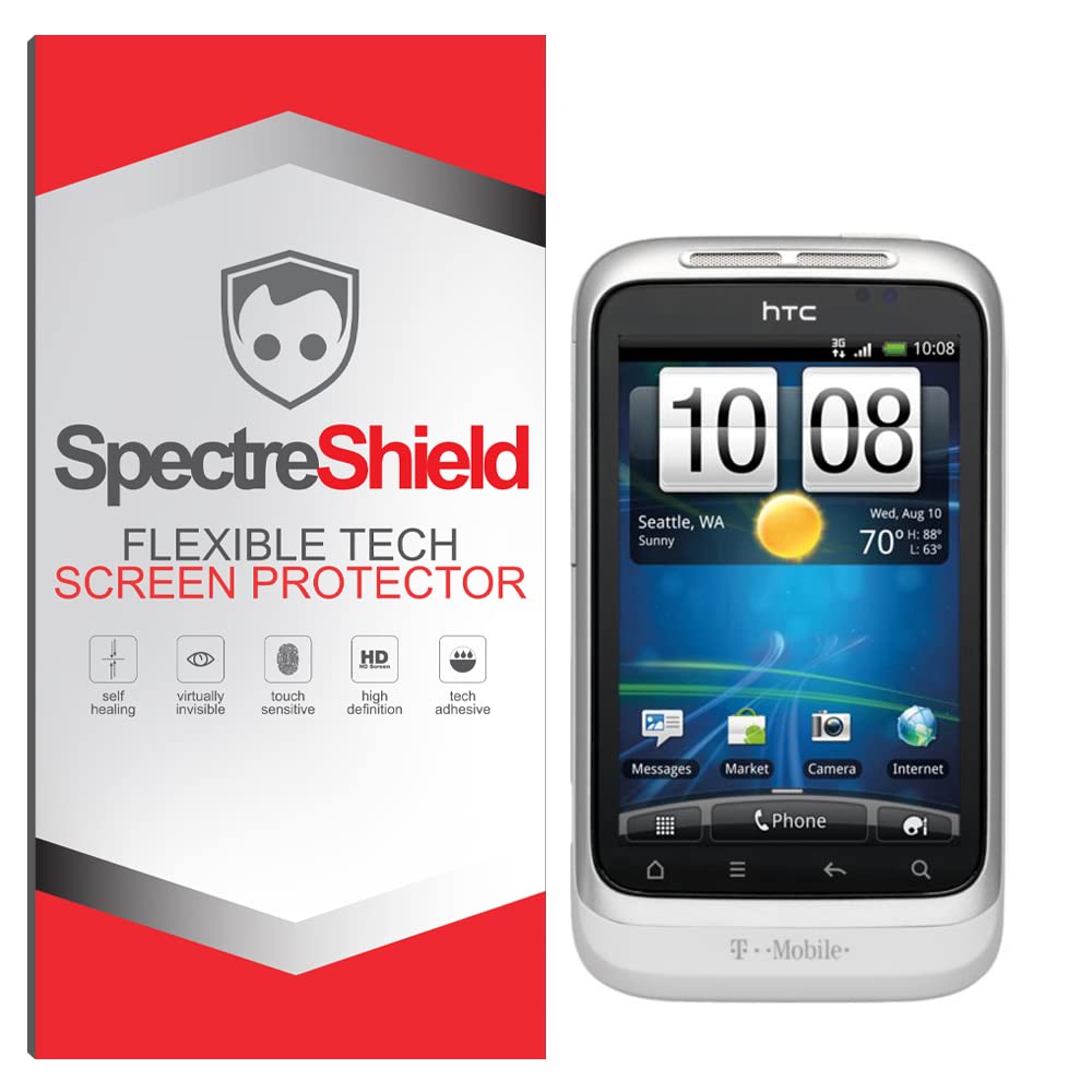Spectre Shield Screen Protector for HTC Wildfire S - Case Friendly, Flexible Full Coverage Clear TPU Film - Anti-Scratch, Bubble-Free Protection for Daily Use & Outdoor Activities
