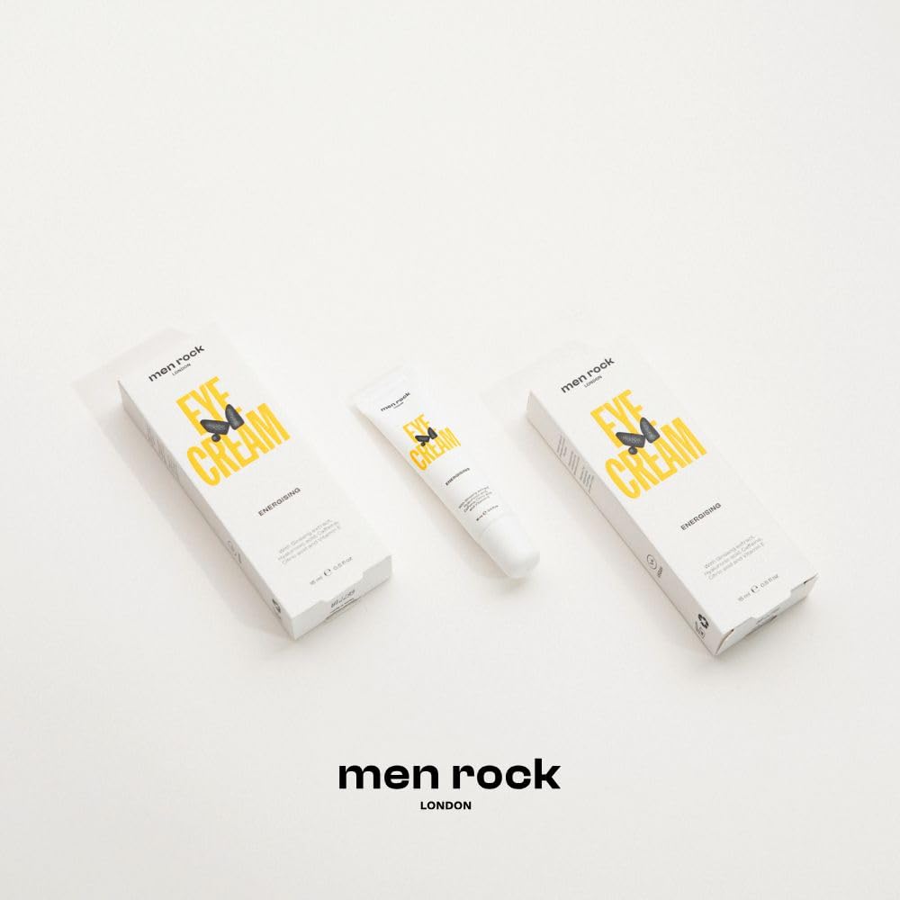Best Men's Rock Eye Cream - 0.5 oz Anti-Aging & Dark Circle Treatment for Men - Perfect for Morning & Night Skincare Routine