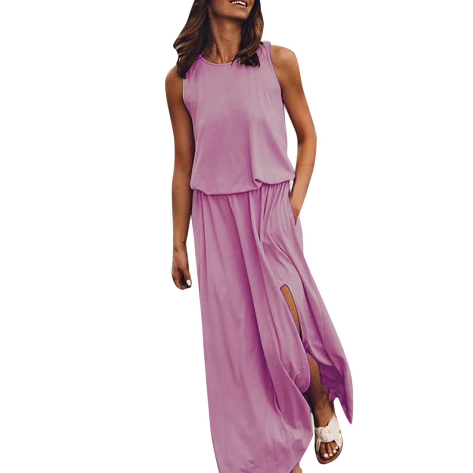SHOPESSA Women's Summer Dresses 2023 - Trendy Casual Hawaiian Beach Dress, Flowy Sundress for Vacation, Pool Party, and Outdoor Activities