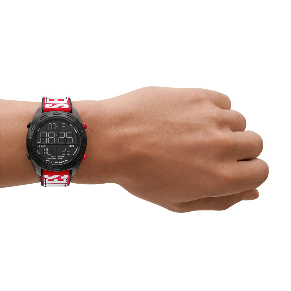 Diesel DZ2164SET Crusher Digital Men's Watch with Extra Band - Stylish & Durable for Everyday Wear, Workouts, and Outdoor Adventures