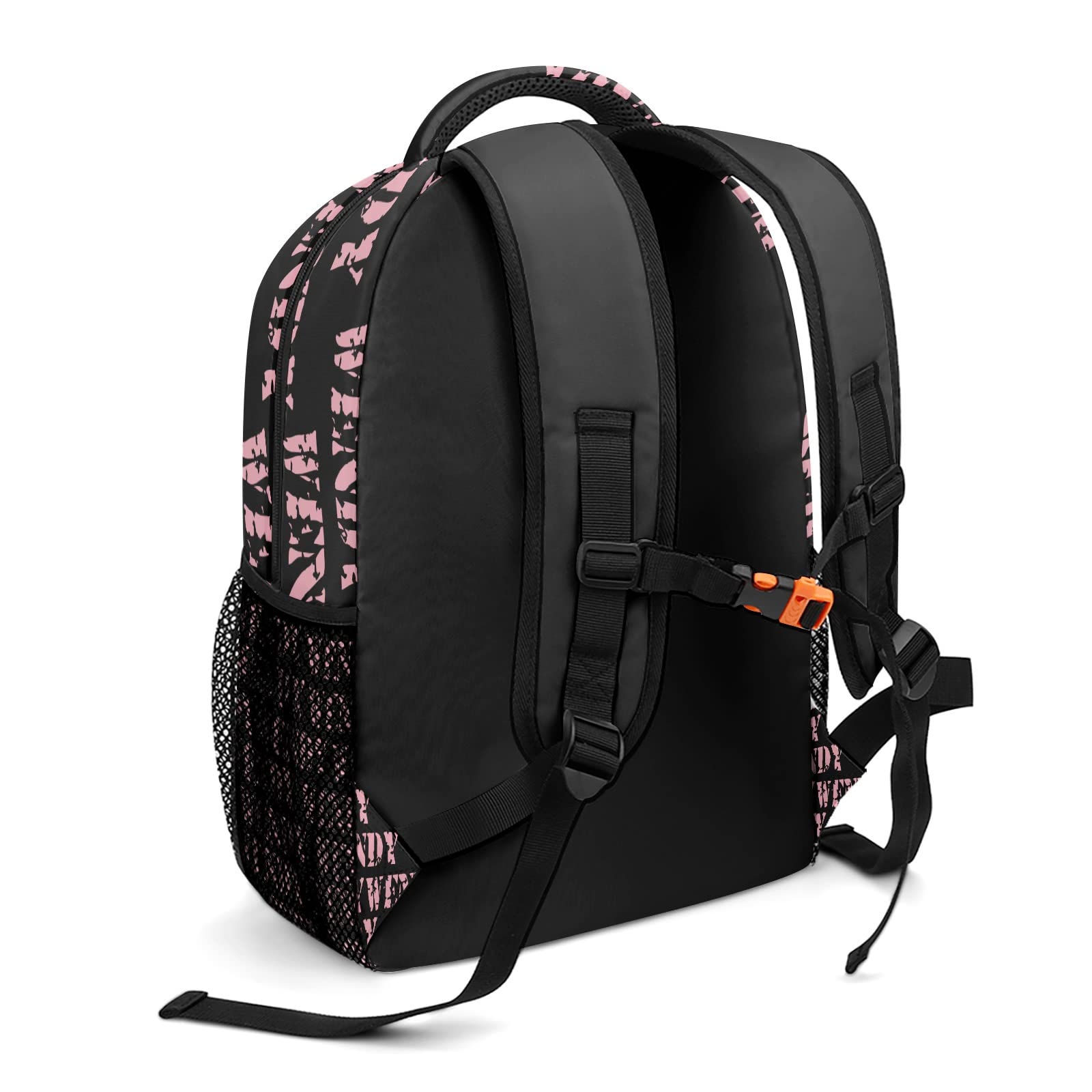 Personalized Name Waterproof Travel Backpack - Artistic Splice Pink Letter Design for Men & Women | Ideal for School, Work, Gym & Outdoor Adventures