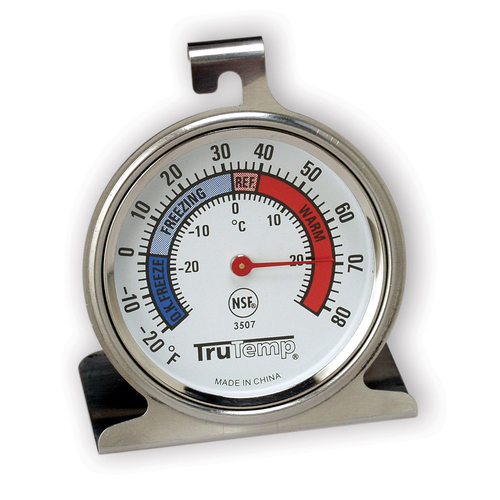 Taylor Refrigerator & Freezer Dial Thermometer -20°F to 80°F (-29°C to 27°C) - Accurate Temperature Monitor for Food Safety, Home Kitchen, Beer Brewing & Scientific Labs