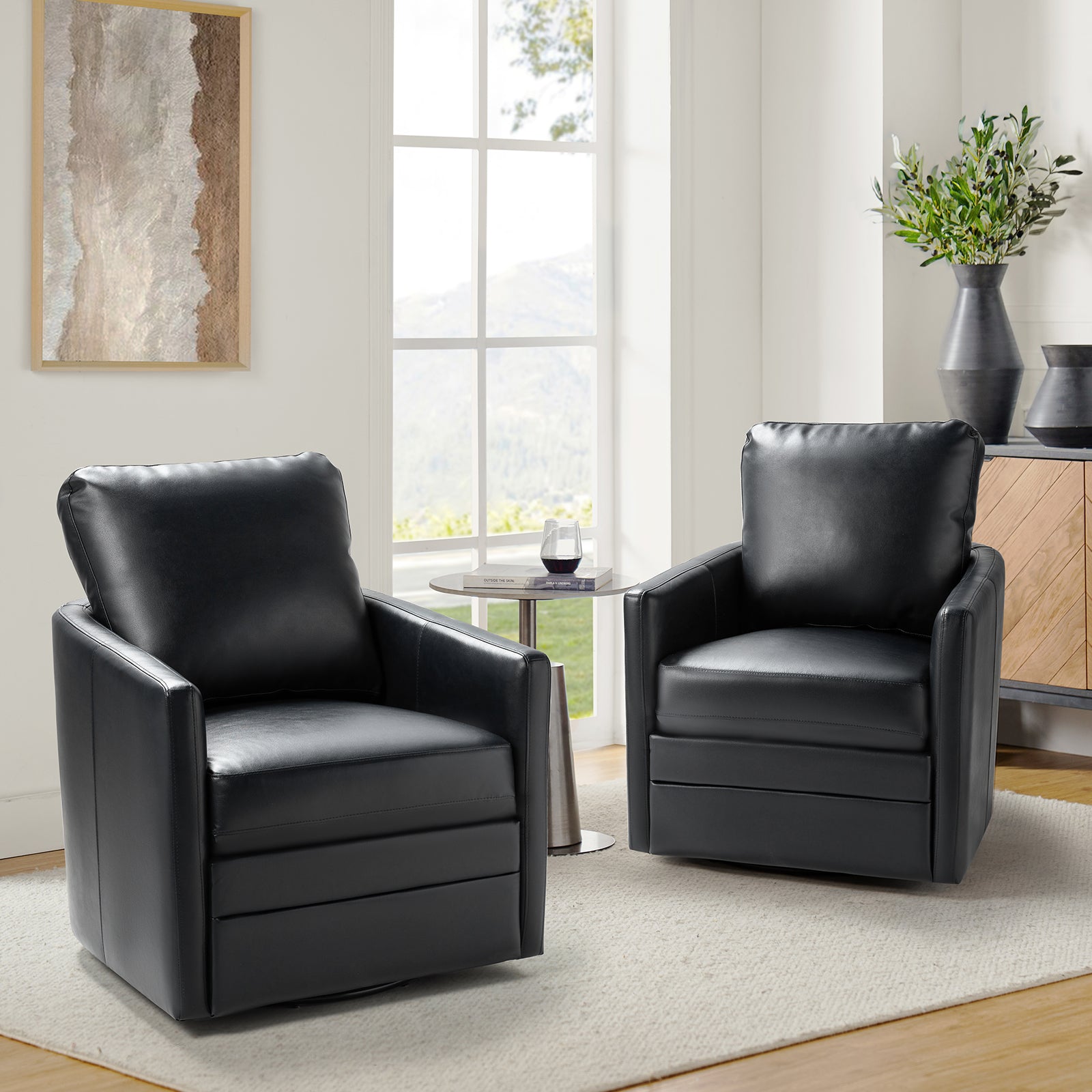 Aurora Swivel Chair - 360 Degree Rotating Modern Office Chair with Ergonomic Design for Home & Workspace Comfort
