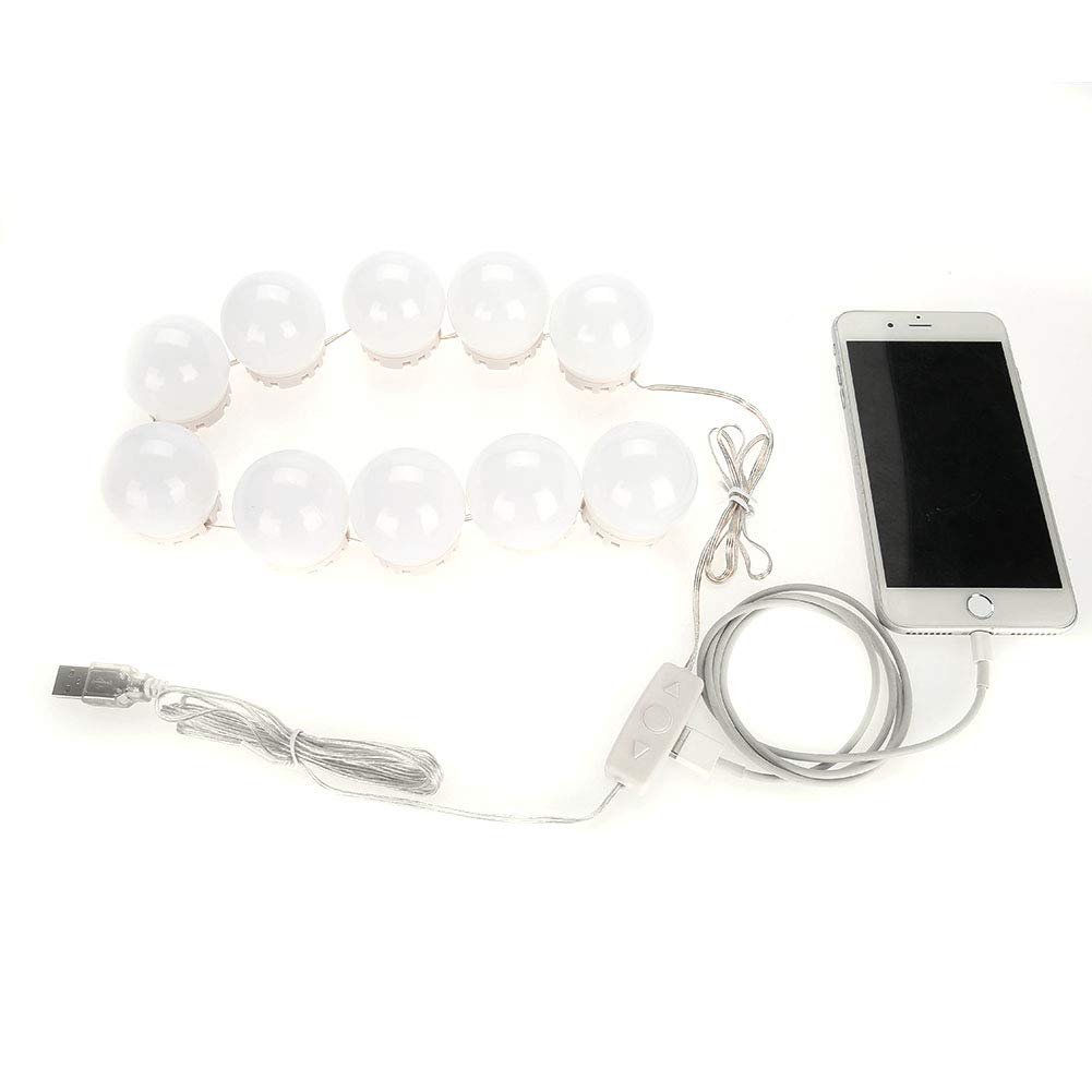 Yoidesu Vanity LED Mirror Lights Kit - Dimmable Makeup Mirror Lights with Concealable Wiring, Warm & Cool White Tones - Perfect for Bathroom Vanity, Dressing Room, and Professional Makeup Studios