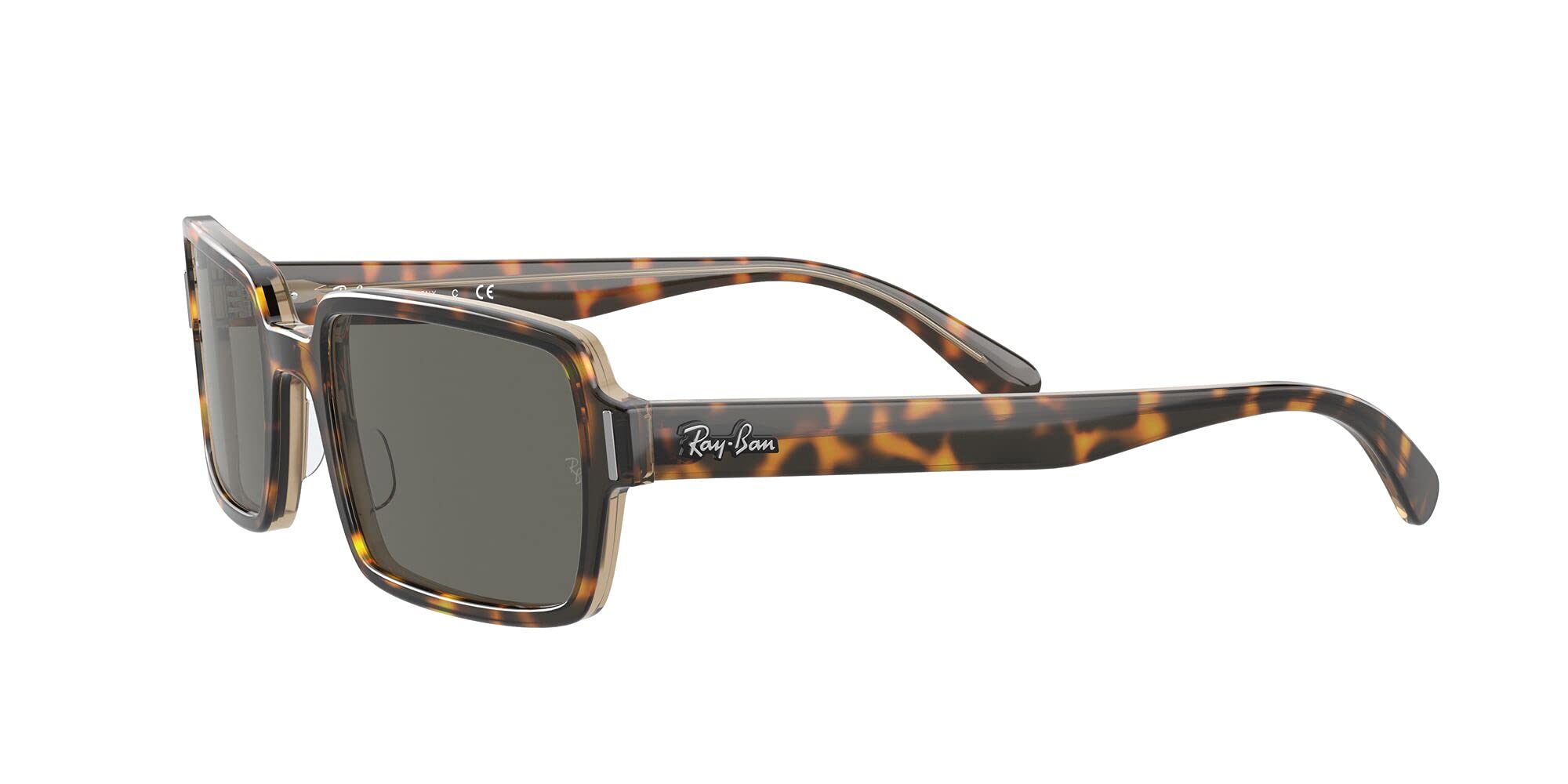 Ray-Ban Rb2189 Benji Rectangular Sunglasses for Men & Women - UV Protection Polarized Lenses - Classic Retro Style for Driving, Beach & Outdoor Activities