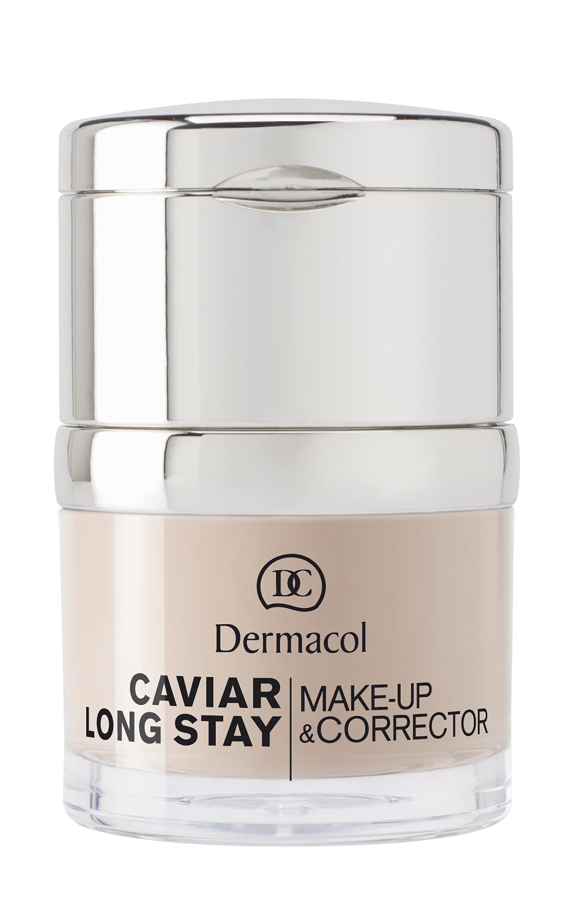 Dermacol Caviar Long Stay Makeup & Corrector - 1 Pale 30ml (1oz) | Full Coverage Foundation & Concealer for Flawless Skin | Perfect for Daily Wear, Special Occasions & Photography