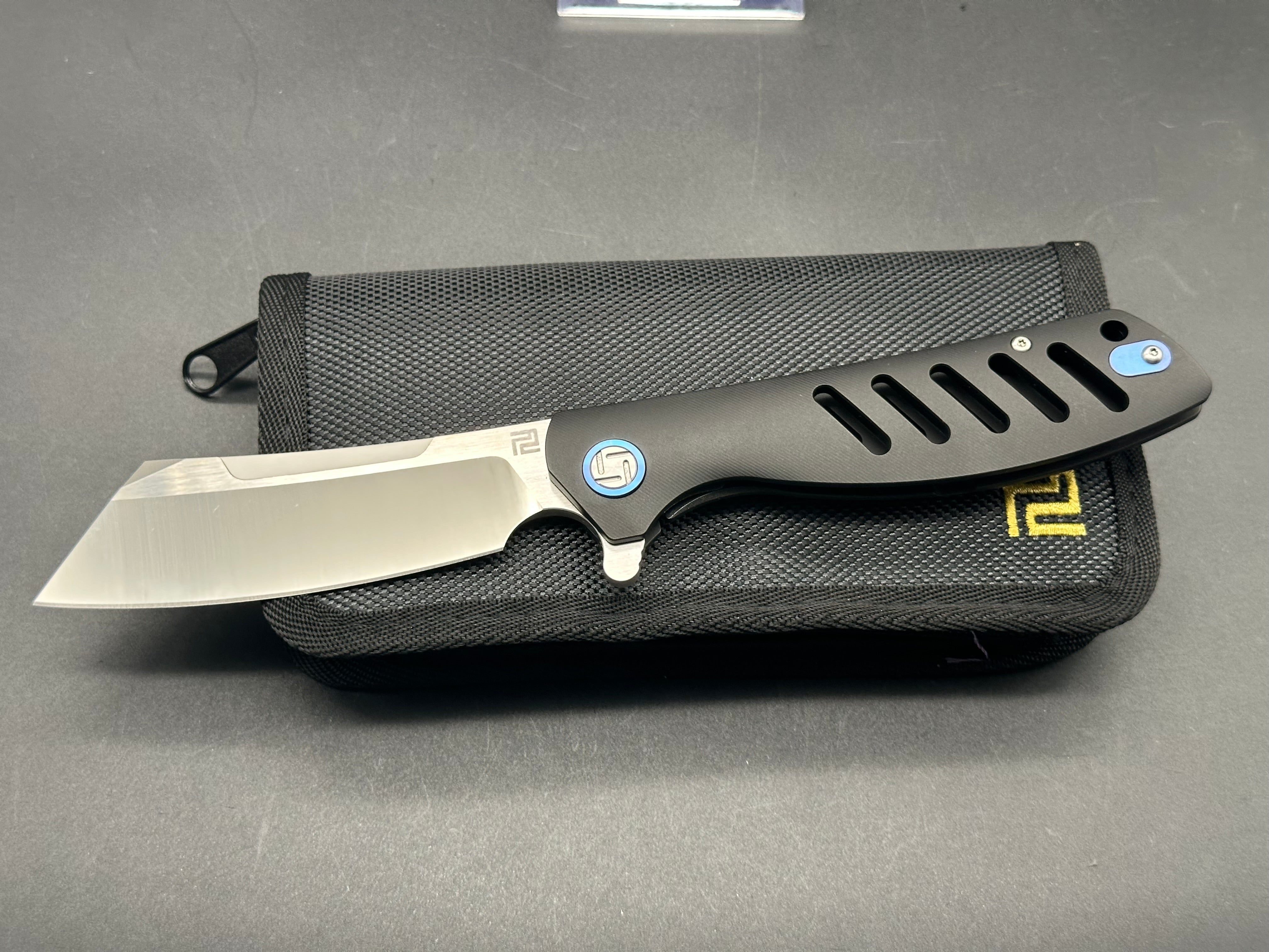 Artisan Cutlery 1815G BKM Tomahawk Tactical Pocket Knife - M390 Steel Wharncliffe Blade (3.8