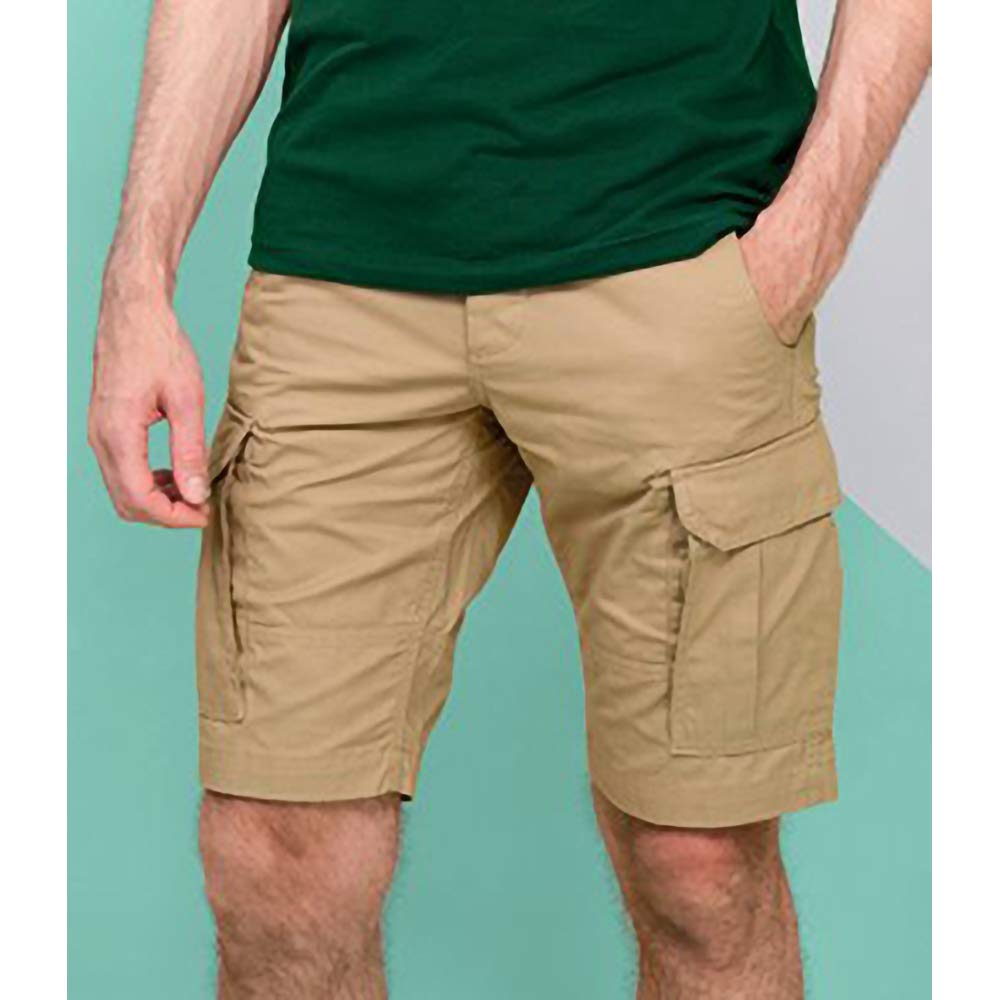 SOL'S Men's Jackson Bermuda Shorts 42-Inch Inseam - Chestnut Brown Casual Summer Shorts for Beach, Travel & Outdoor Activities