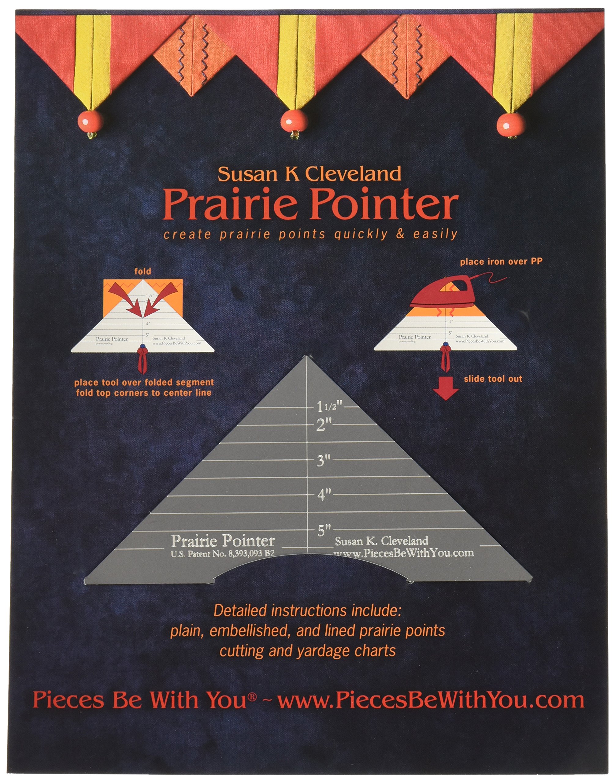 Prairie Pointer Pressing Tool - Professional Quilting & Sewing Pressing Iron for Fabric & Seams - Perfect for Quilters, Crafters & DIY Enthusiasts