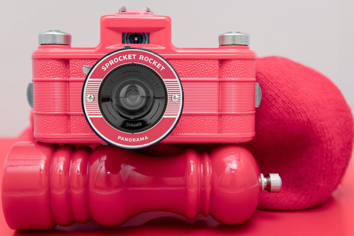Lomography Sprocket Rocket 35mm Panoramic Film Camera - Bittersweet Edition | Wide Angle Photography for Travel, Street & Creative Shots