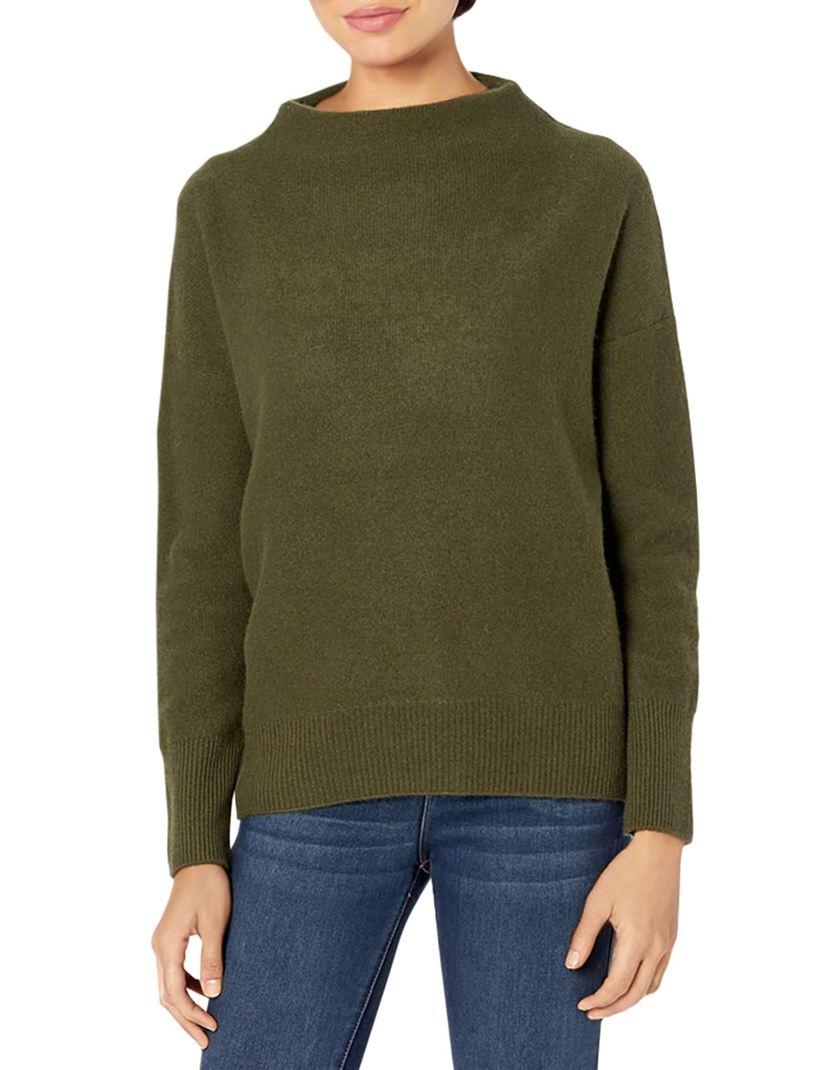 Vince Women's Boiled Wool Funnel Neck Pullover Sweater - Cozy Winter Knitwear for Office, Date Night & Casual Outfits