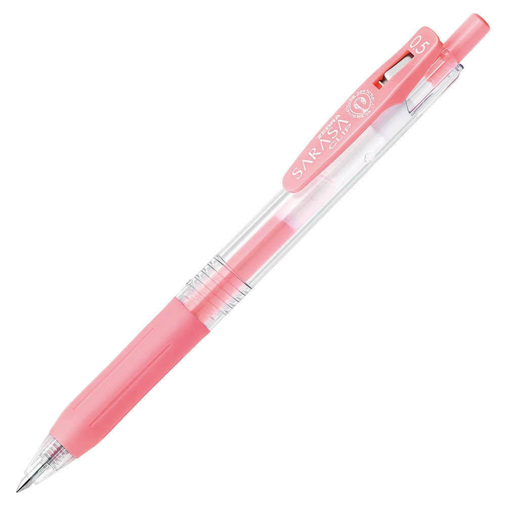 ZEBRA BJJ15MKR Sarasa Clip 0.5mm Gel Ballpoint Pen - Milk Red (10-Pack) - Smooth Writing for Office, School & Note Taking