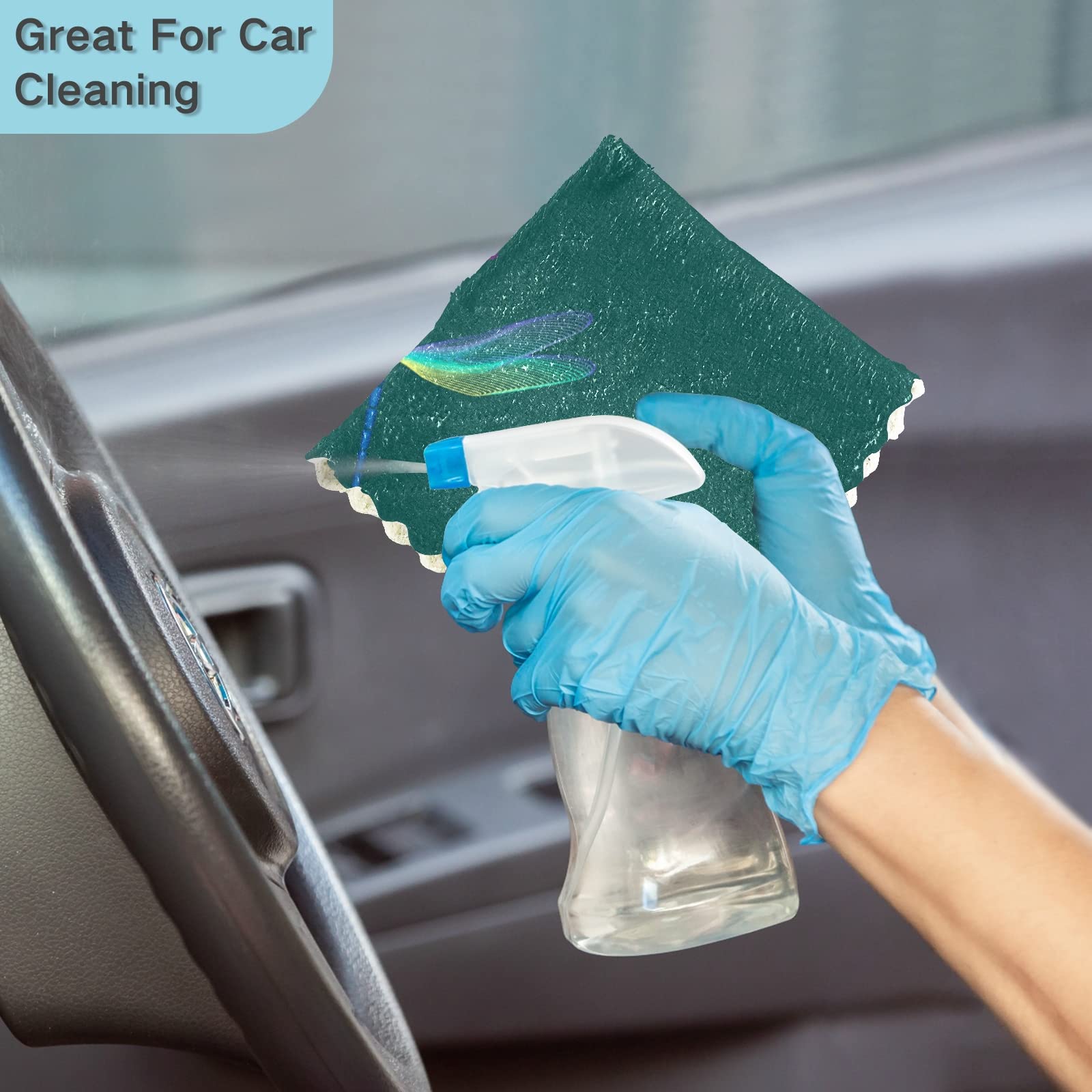 ALAZA Absorbent Dish Towels Set of 6 - Lint-Free Kitchen Cleaning Cloths for Dishes & Tea Time