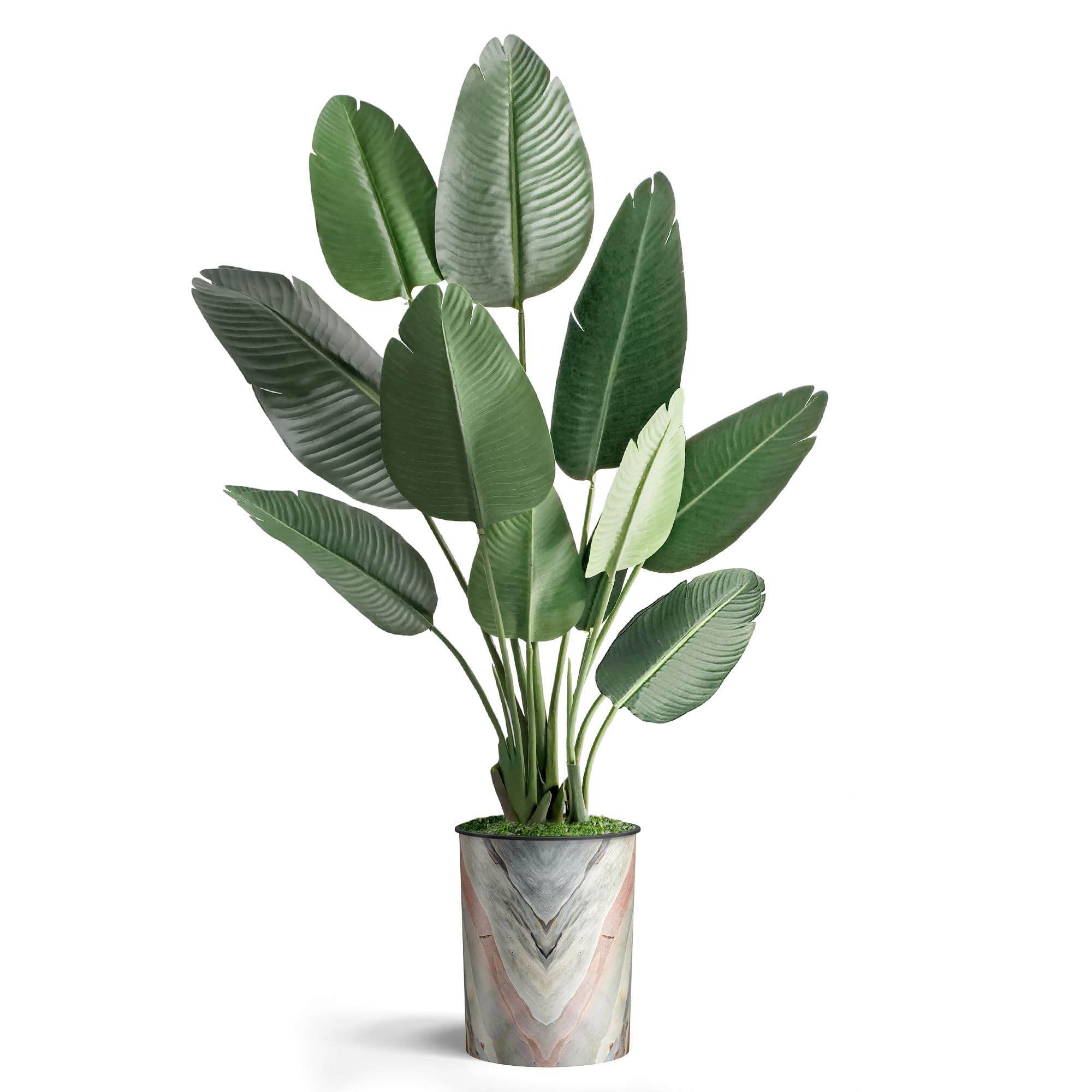 Modern Artificial Bird of Paradise Tree in Contemporary Planter - 58