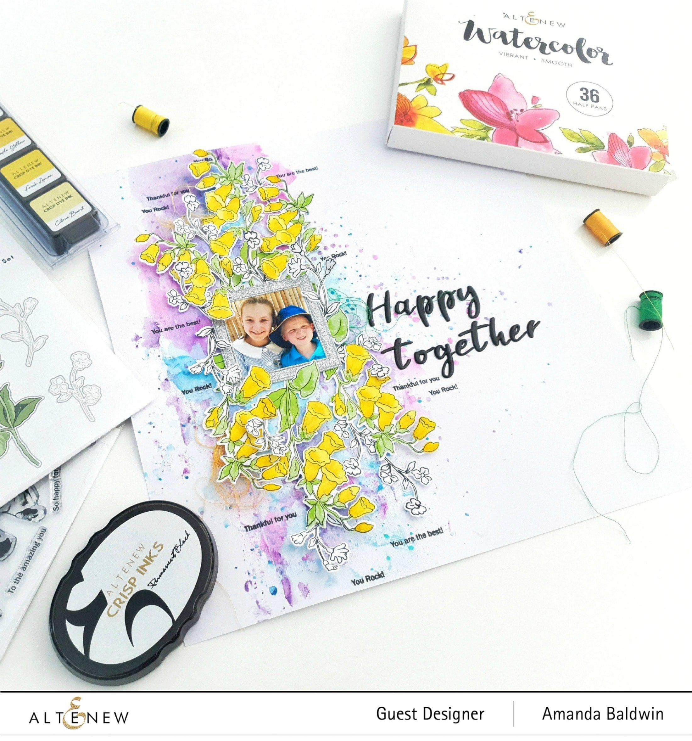 Canterbury Bells Layering Stamp & Die Set for Card Making - DIY Floral Scrapbooking Supplies for Handmade Greeting Cards & Wedding Invitations
