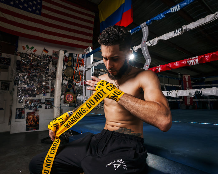 TITLE Boxing Print Hand Wraps 180