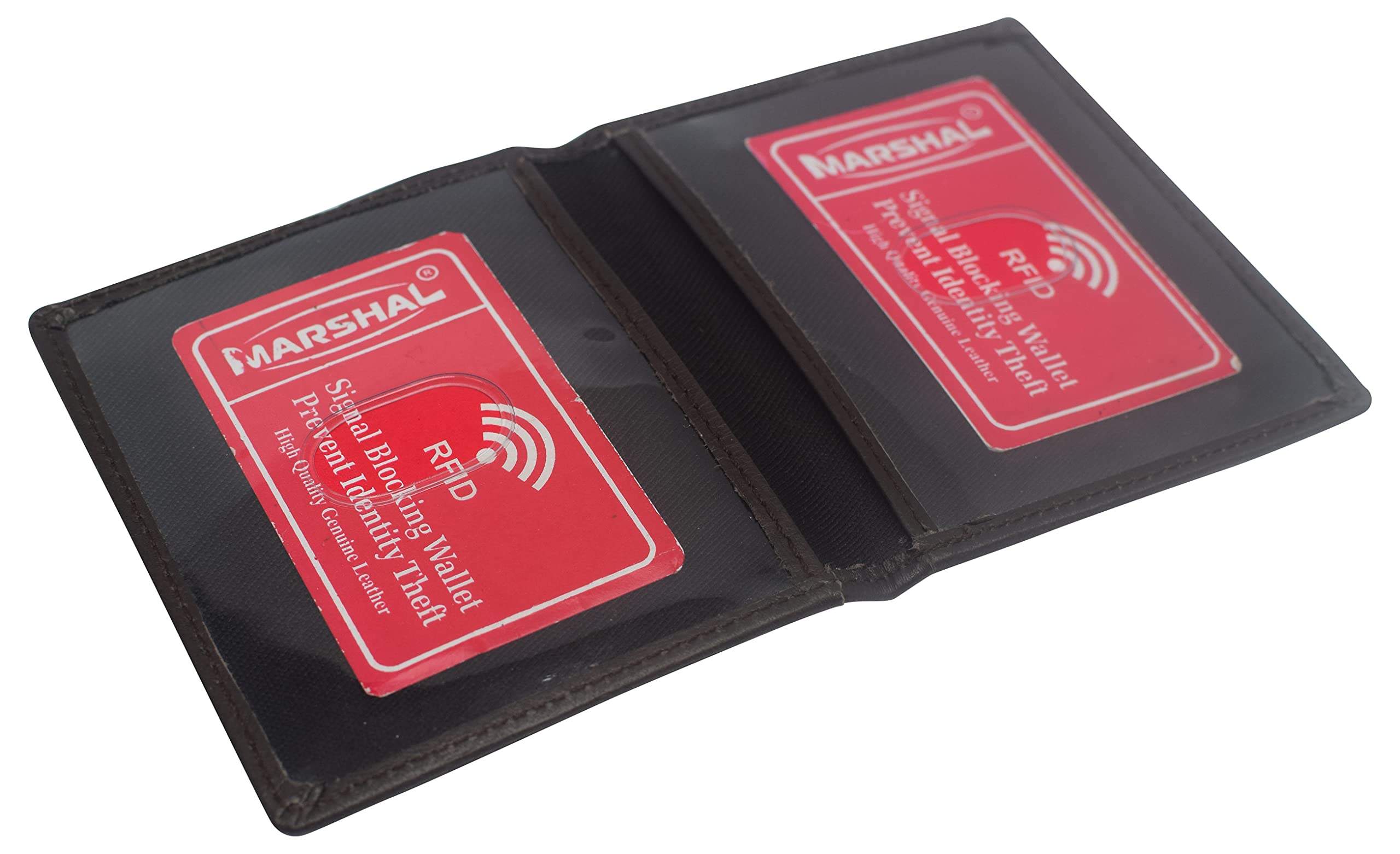 RFID Blocking Genuine Leather Vaccine Passport Holder & Vaccination Card Protector - Brown | Travel Organizer for Health Documents | Perfect for Airports, Clinics and International Trips