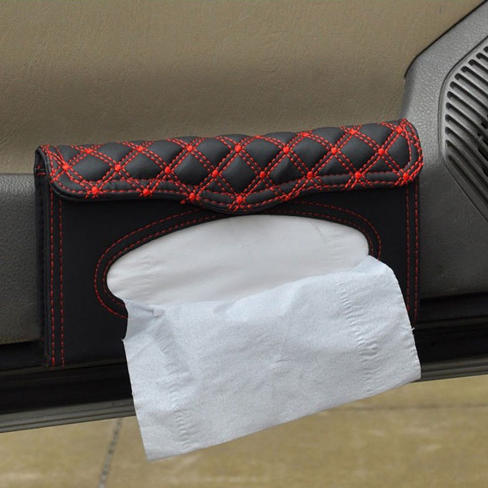 Universal Car Sun Visor Tissue Box Holder - Paper Towel & Napkin Organizer for Vehicle (Perfect for Road Trips, Commuting & Travel Accessories)