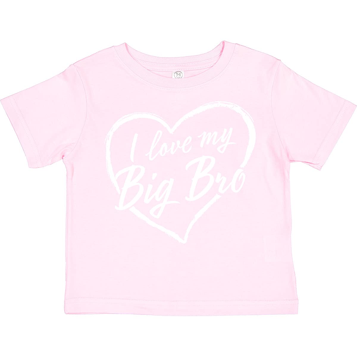 Inktastic I Love My Big Bro White Chalk Heart Toddler T-Shirt - Cute Sibling Matching Outfit for Toddlers & Kids