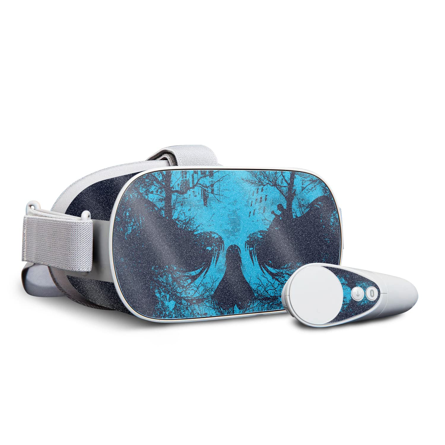 MightySkins Glossy Glitter Skin Cover for Oculus Go VR Headset - Lost Dreams Design | Protective Durable Scratch-Resistant Glitter Finish | Easy to Apply & Remove | Made in USA | Perfect for Gaming, VR Entertainment & Personalization