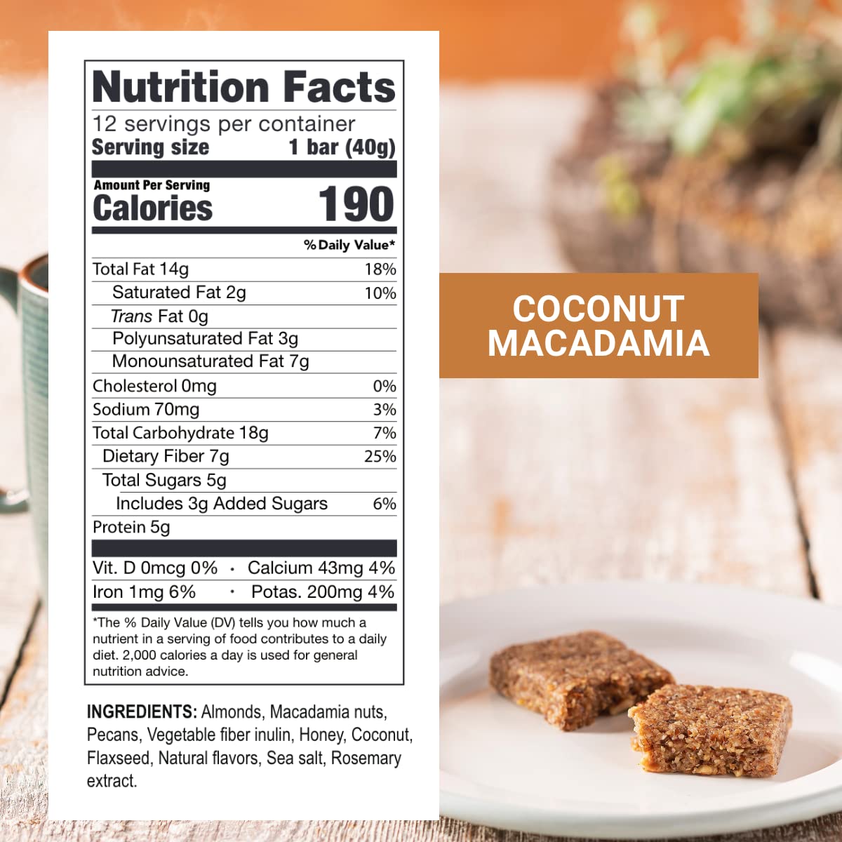 Prolon Fast Bars - Keto, Gluten Free, Dairy Free, Plant Based Protein Snacks for Intermittent Fasting | Variety Pack with Nuts & Honey, Chocolate Chip, Coconut Macadamia Flavors (12 Count) | Perfect for On-the-Go Nutrition, Workout Recovery & Healthy Lifestyle