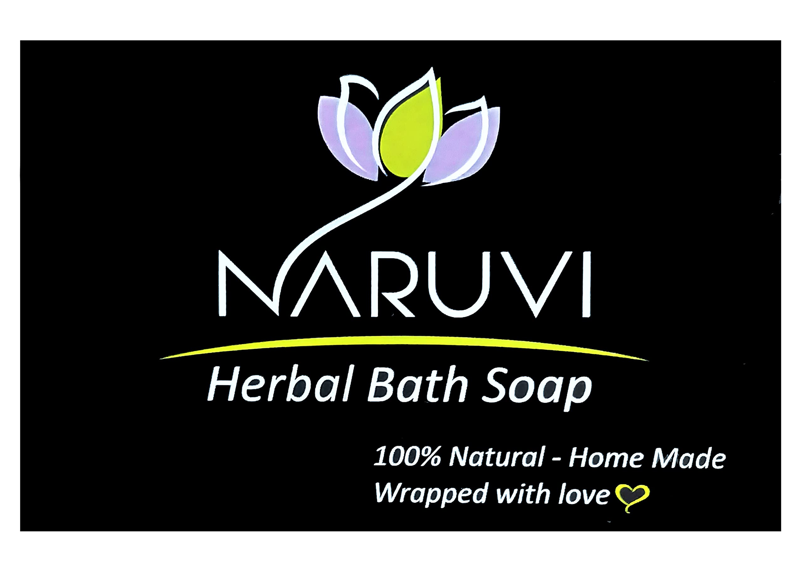 Naruvi Almond Soap for Glowing Skin - Natural & Organic Face & Body Cleanser - Perfect for Dry, Sensitive Skin & Daily Skincare Routine