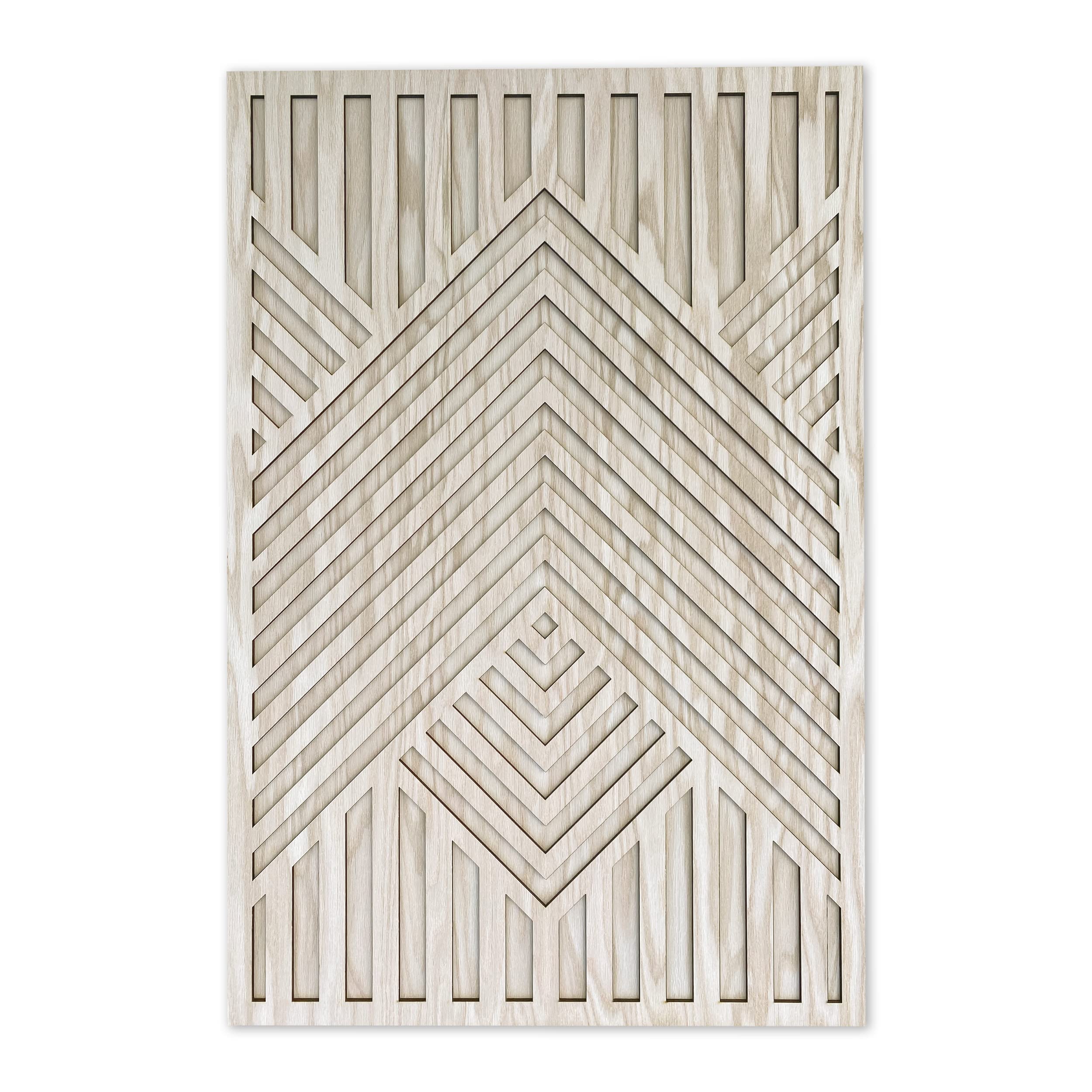 Grace Wood Wall Art - Boho & Scandinavian Home Decor with Geometric & Aztec Designs | Abstract Mountain & Nordic Wooden Wall Art for Western & Modern Interiors | Perfect for Living Room, Bedroom, Office | 12x18 Inches