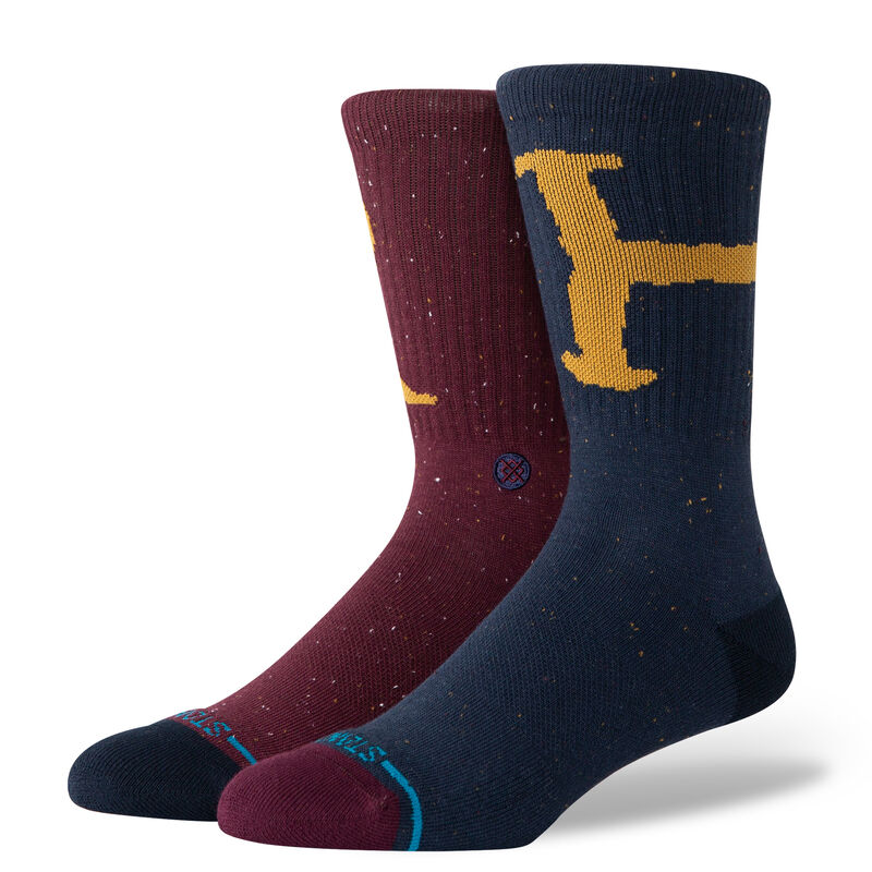 Stance Ron and Harry Crew Socks - Official Harry Potter Inspired Socks for Men & Women - Comfortable Cotton Blend Novelty Socks - Perfect for Cosplay, Gifts, and Potterhead Fashion