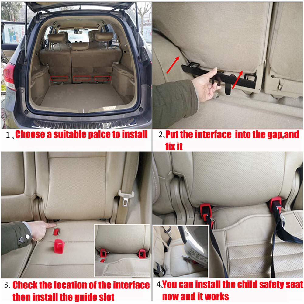 ISOFIX Car Seat Anchor Mounting Kit - Universal Child Safety Restraint Belt Connector for Secure Travel & Easy Installation - Perfect for SUVs, Sedans, and Family Road Trips