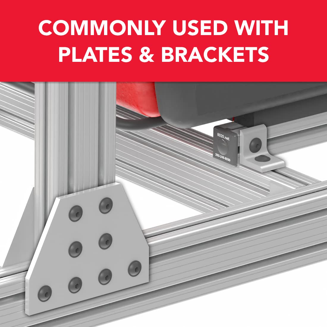 10 Series Stainless Steel 1/4-20 Centered Slide T-Nuts (25 Pack) - Compatible with 8020, 3675 & 10 Series Aluminum Extrusions - Perfect for DIY Projects, Furniture Assembly & Industrial Applications