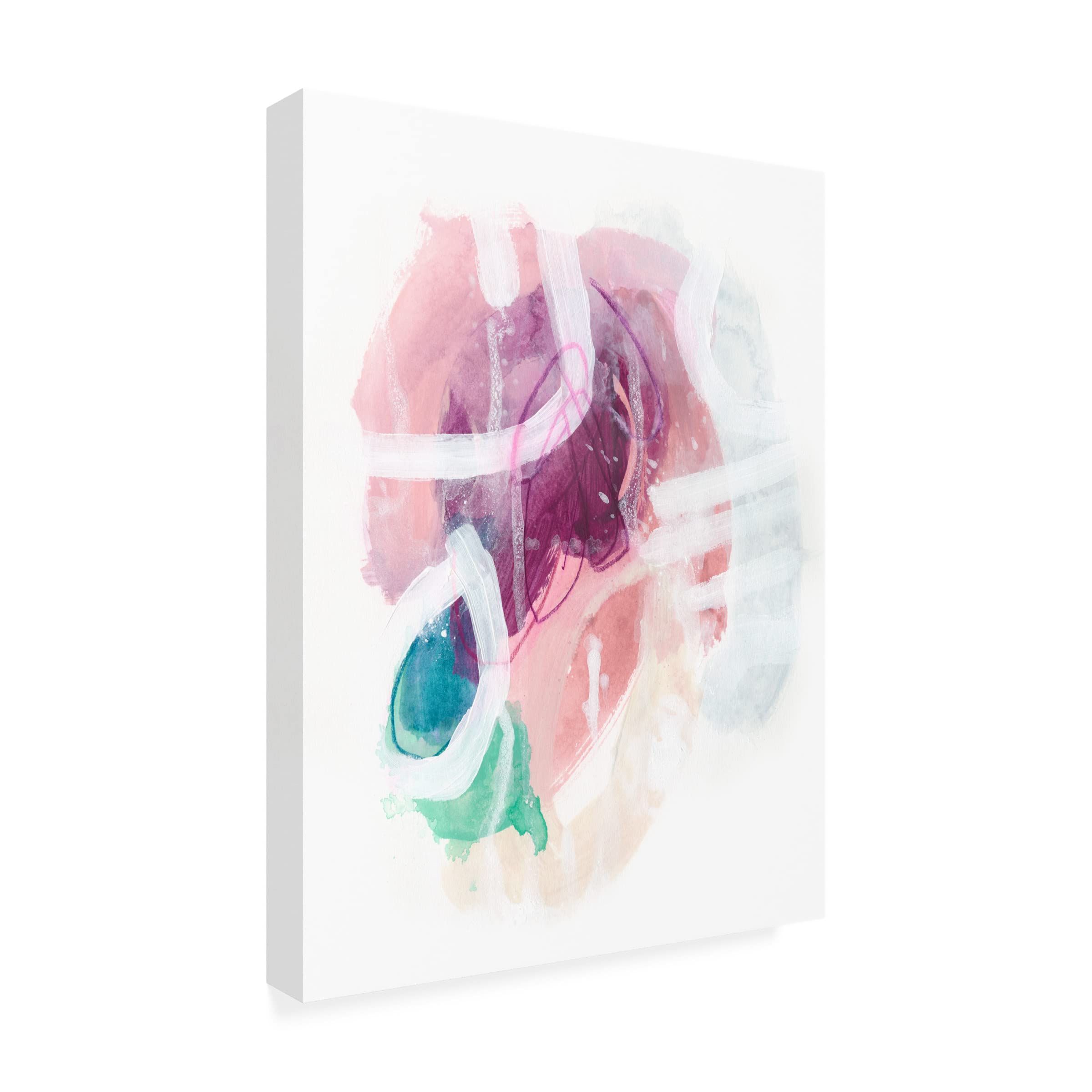 Trademark Fine Art 'Crystalline Intersection II' Canvas Wall Art by June Erica Vess - Modern Abstract Painting for Living Room, Bedroom & Office Decor