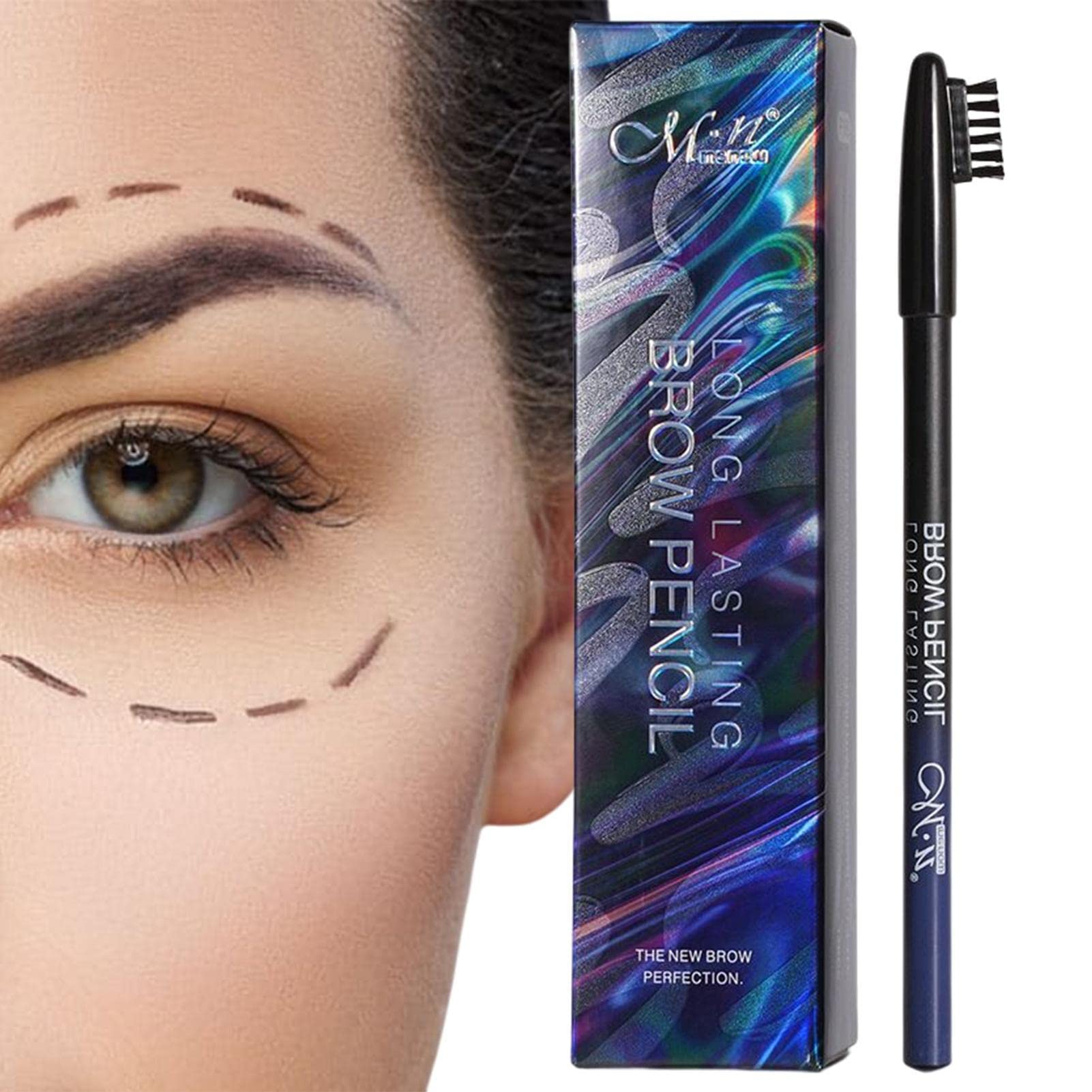Waterproof & Smudge Proof Eyebrow Pencil with Brush - Ultra Fine Brow Definer for Women, Natural Looking Eyebrow Makeup - Perfect for Daily Use, Professional Makeup, and Special Occasions