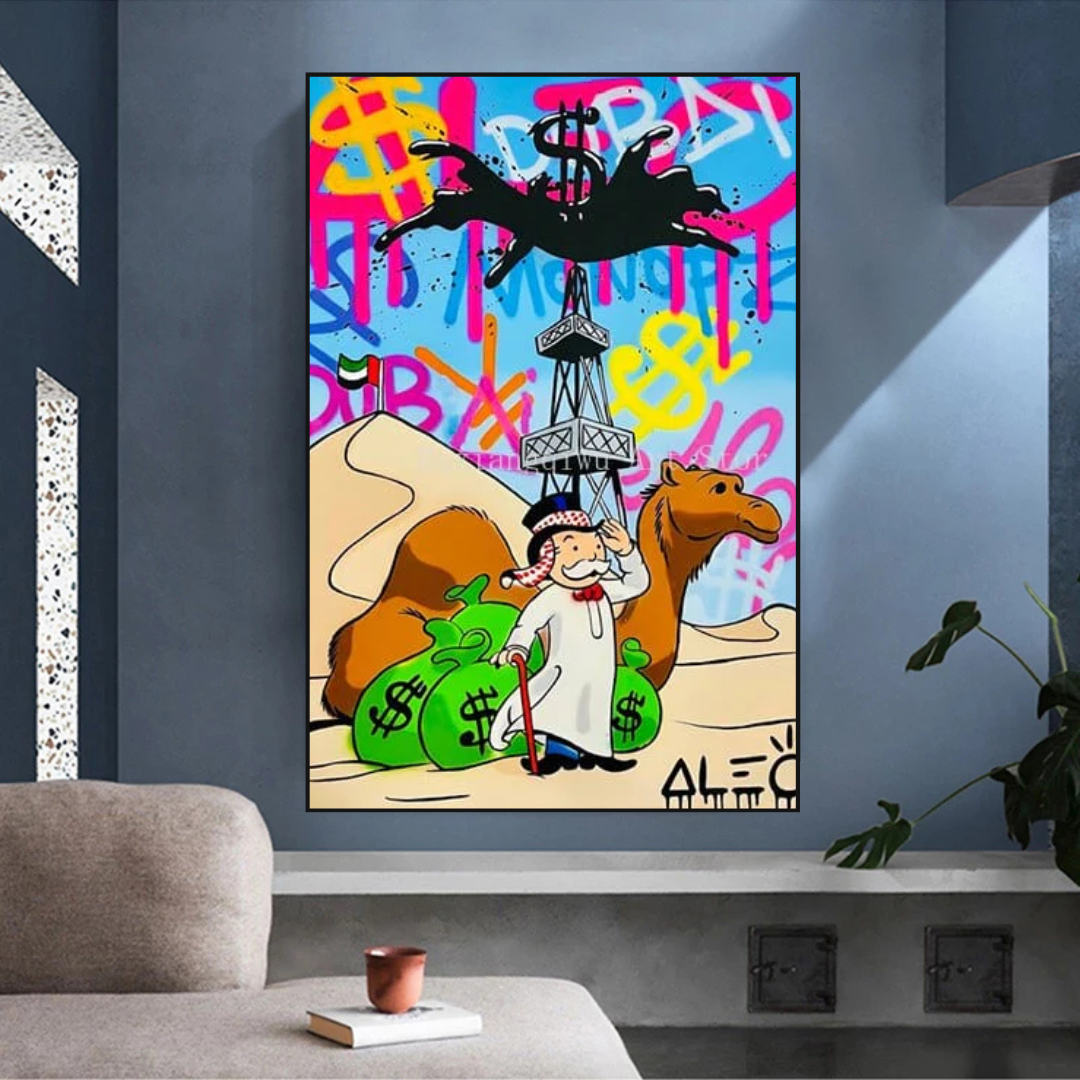 Alec Monopoly Art: Exclusive Oil Millionaire Painting - Perfect for Home Decor, Office & Art Collection