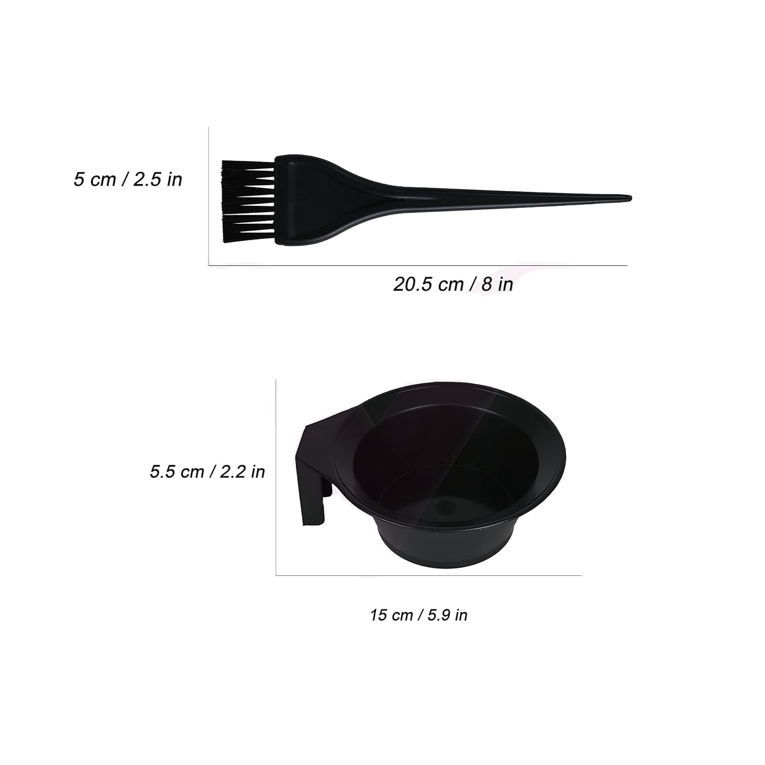 Ear Lobe & Hair Coloring Kit - Includes 250ml Mixing Bowl, Application Brush & 50 Disposable Gloves (25 Pairs) | Perfect for DIY Hair Dye, Henna & Mehndi at Home | Salon-Quality Hair Color Accessories