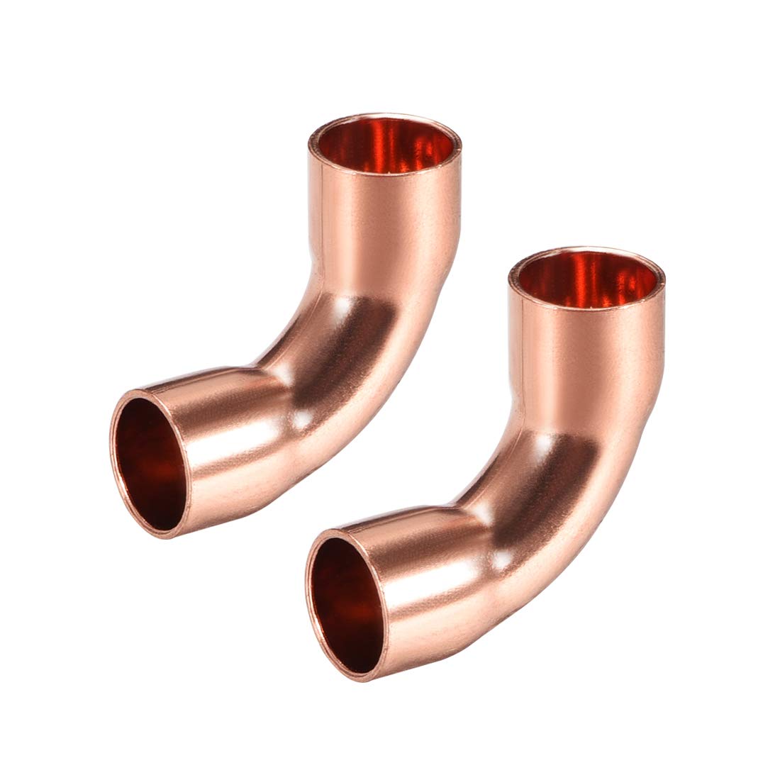 90 Degree Short-Turn Copper Elbow Fitting - 7.94mm ID Plumbing Connector (2 Pack) - Perfect for DIY Home Plumbing Repairs, Water Supply Lines, and HVAC Systems