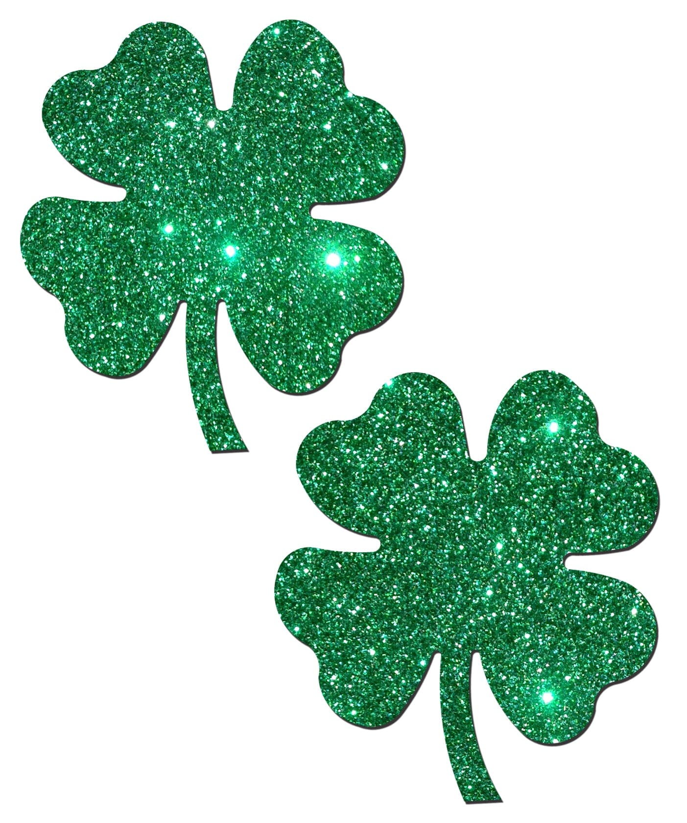 PASTEASE Four Leaf Clover Stickers - Sparkling Green Shamrock Decals for Scrapbooking, DIY Crafts & Party Decorations | Irish Good Luck Charm for Journals, Planners & Gift Wrapping