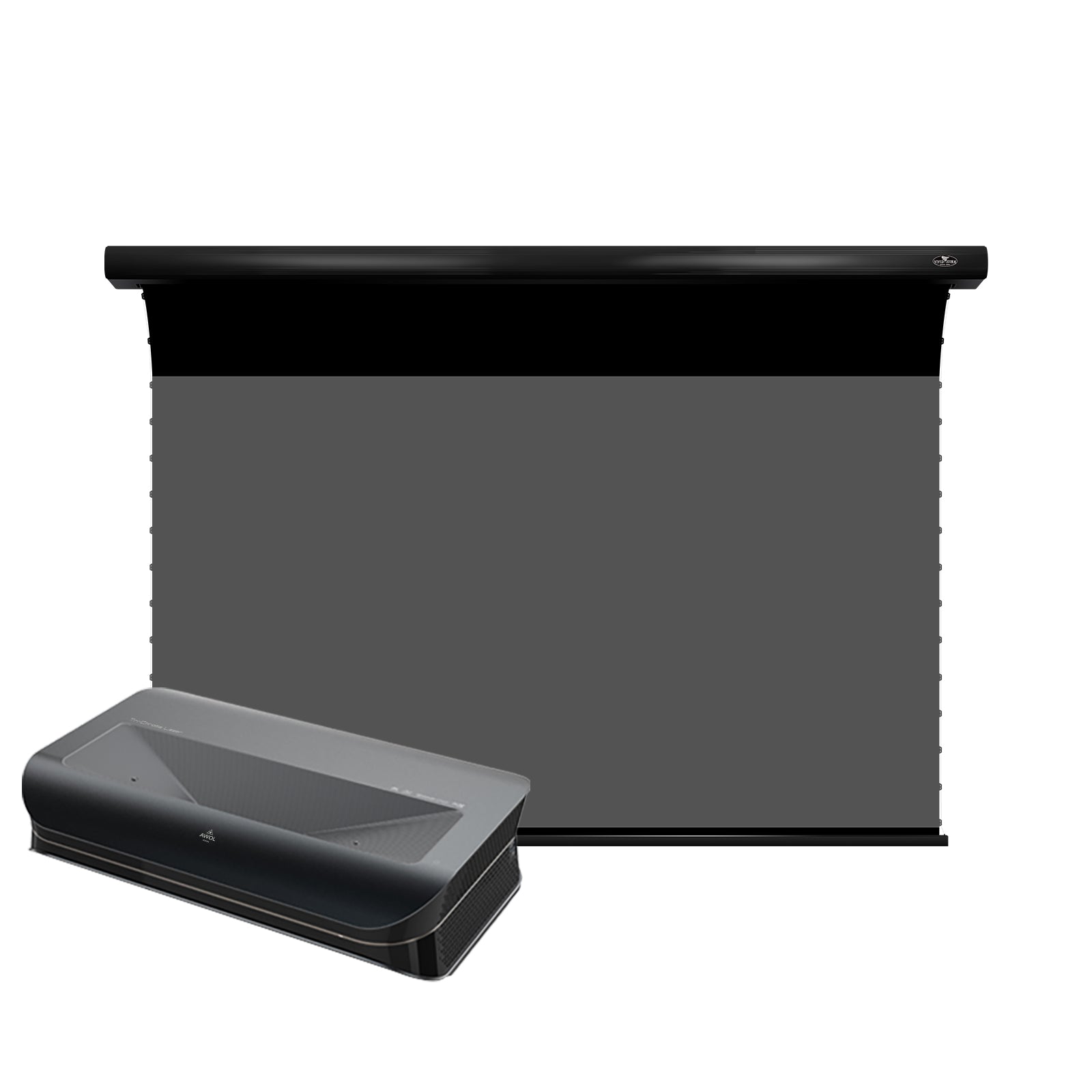AWOL VISION LTV 3500 Pro/3000 Pro 4K Ultra Short Throw Laser Projector Bundle with VIVIDSTORM 150 Lite Hyper Slim Motorized ALR Screen - Home Theater Projection System for Movie Nights, Gaming & Outdoor Entertainment