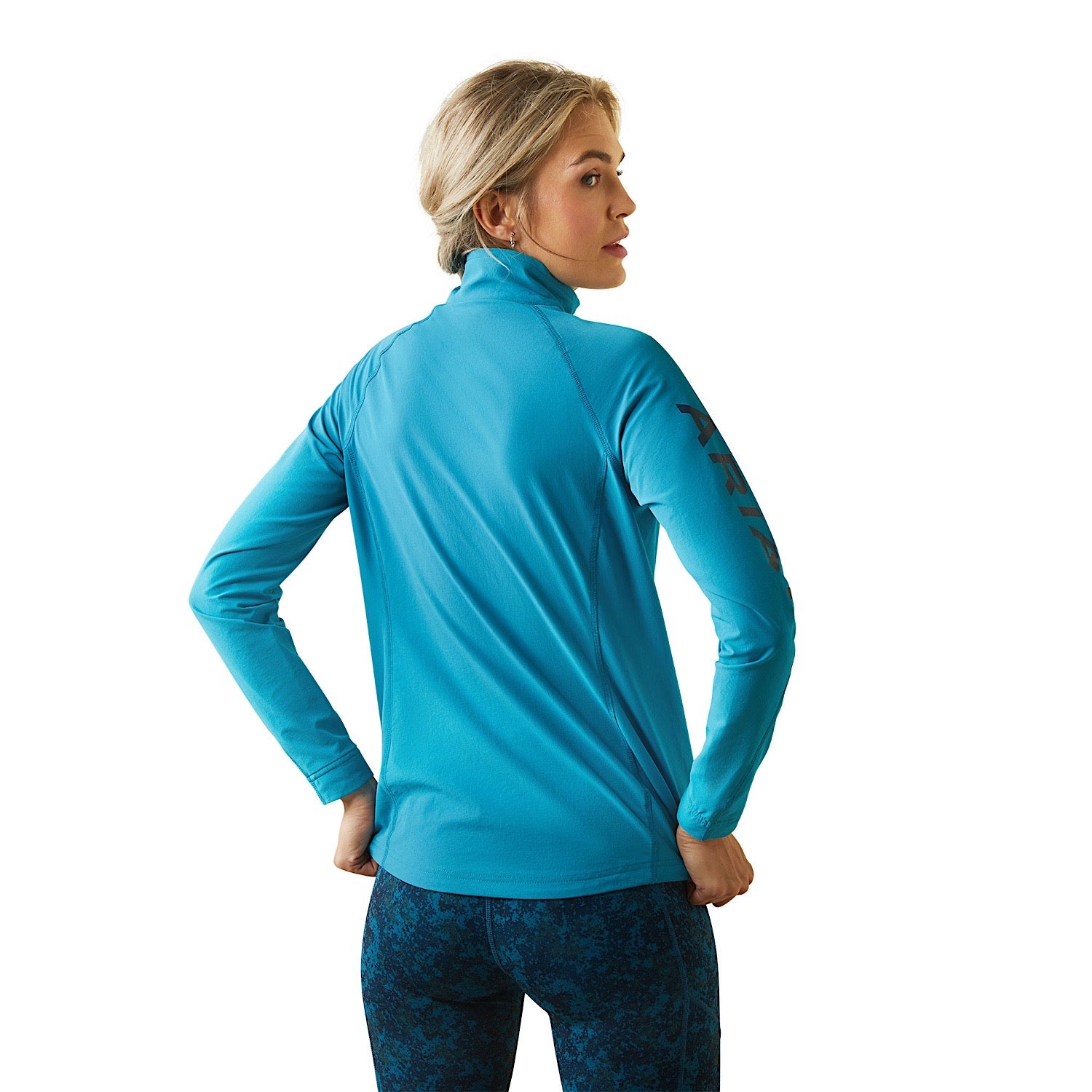 Ariat Women's Agile Softshell Jacket - Waterproof Windbreaker, Lightweight & Breathable for Hiking, Riding & Outdoor Activities (Mosaic Blue)