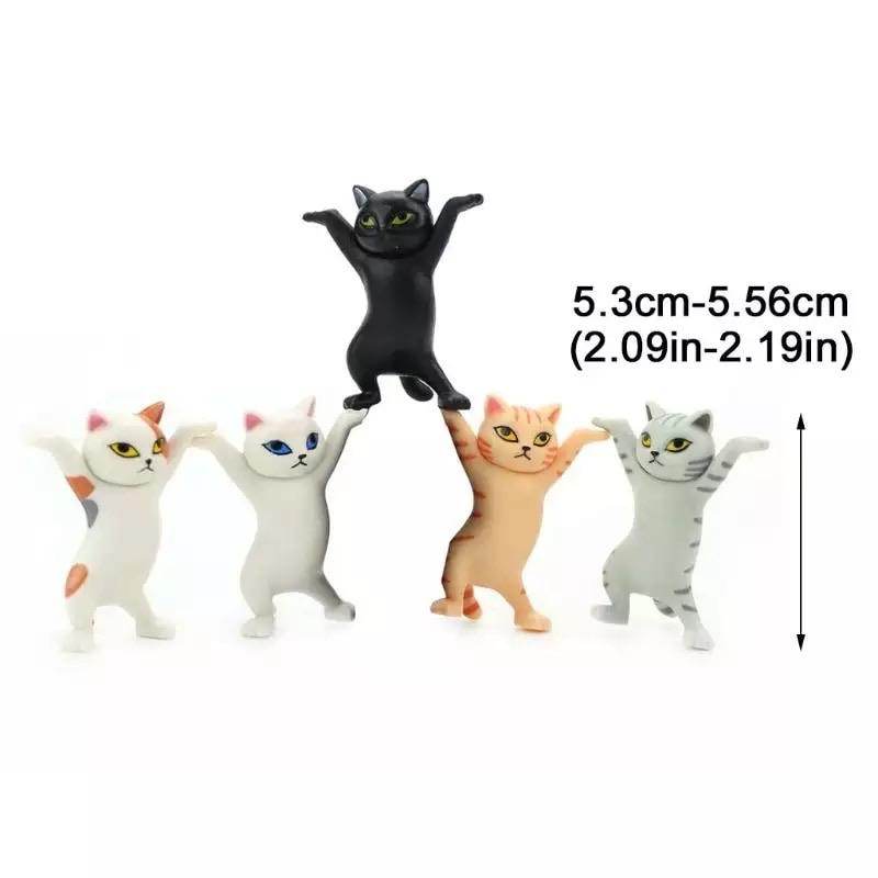 Cute Mochi Cat Phone Holder Stand - 5 Pack Adorable Cat-Shaped Silicone Grips for Phones, Tablets, and Devices - Perfect for Home, Office, and Car Use