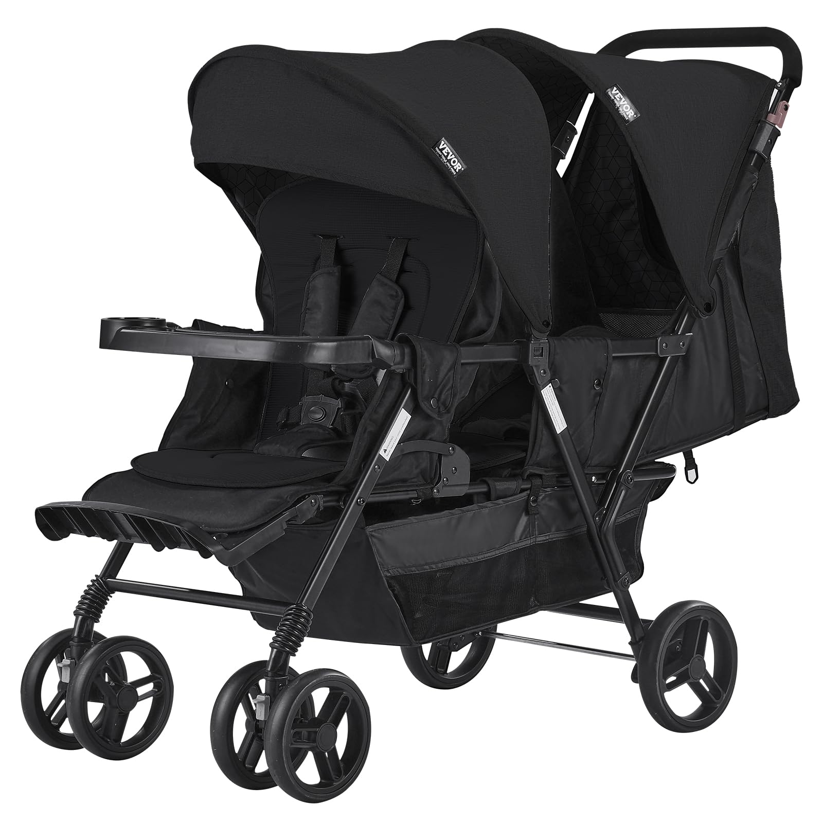 VEVOR Double Stroller for Toddlers - Lightweight Side by Side Baby Stroller with Canopy, Adjustable Seats & Storage Basket - Perfect for Twins, Siblings or Daycare Use at Parks, Malls & Travel