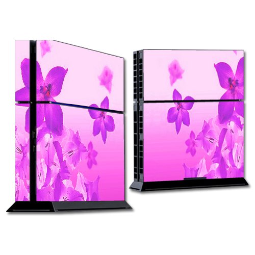 MightySkins PS4 Console Skin Wrap Sticker - Pink Floral Design | Compatible with Sony PlayStation 4 | Protective Decorative Cover for Gaming Setup & Home Decor